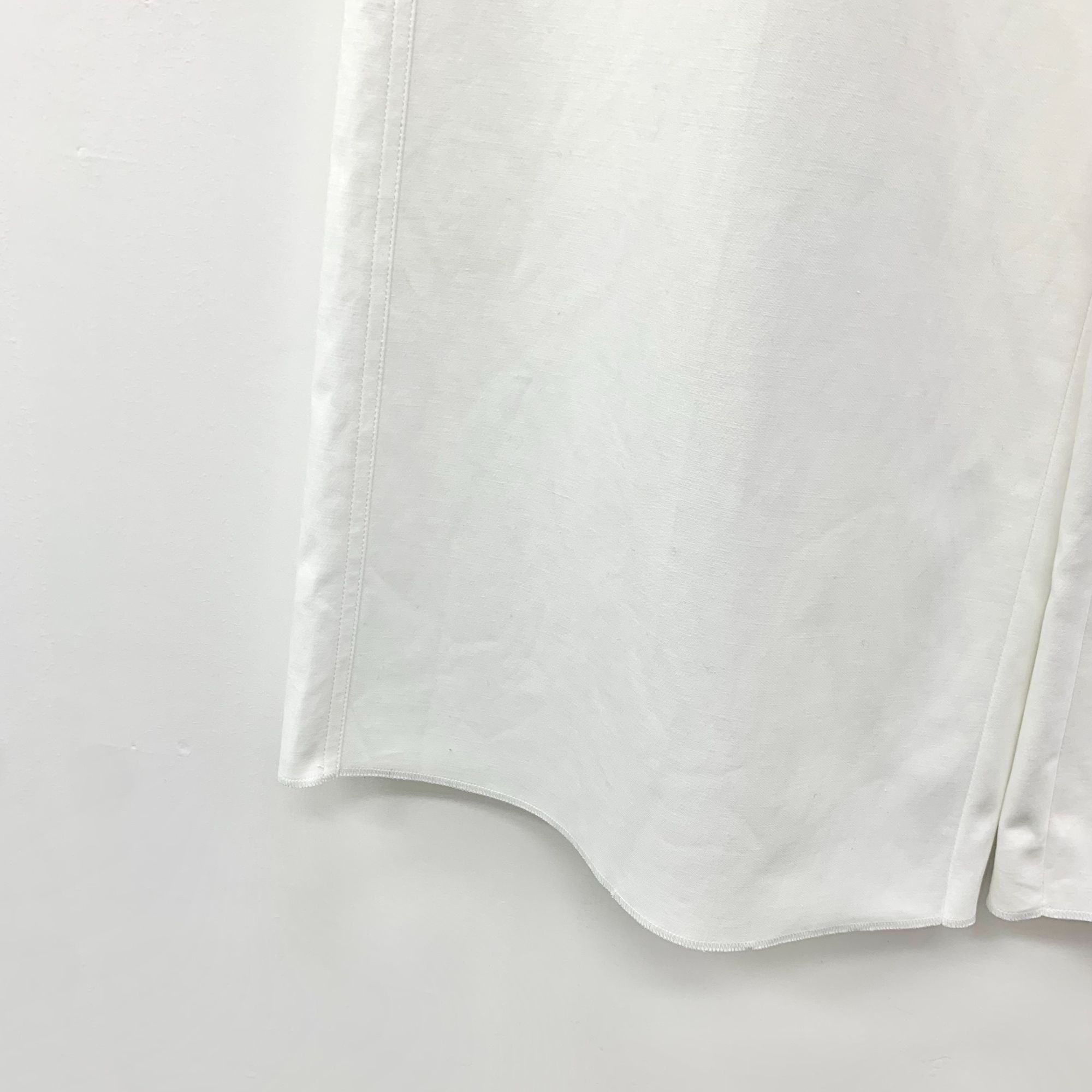 Max Mara Maxmara White Cotton Wide-Leg Casual Trousers (Size S) Size 38" / US 16 / IT 52 - 5 Thumbnail
