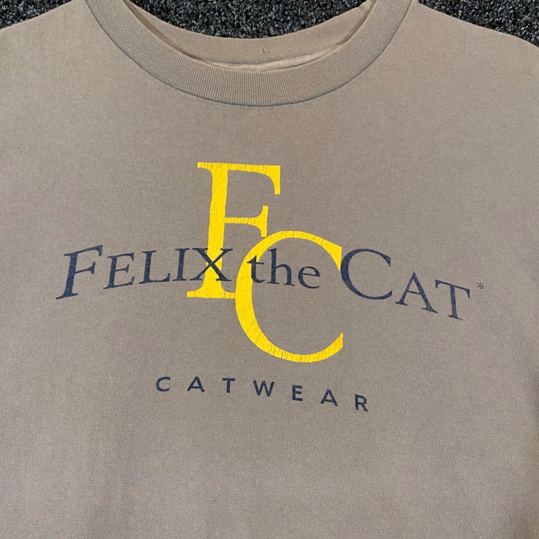 Changes VINTAGE Felix The Cat Shirt Men L Brown Cartoon Tee Single Stitch 1994 Mens Size US L / EU 52-54 / 3 - 5 Thumbnail