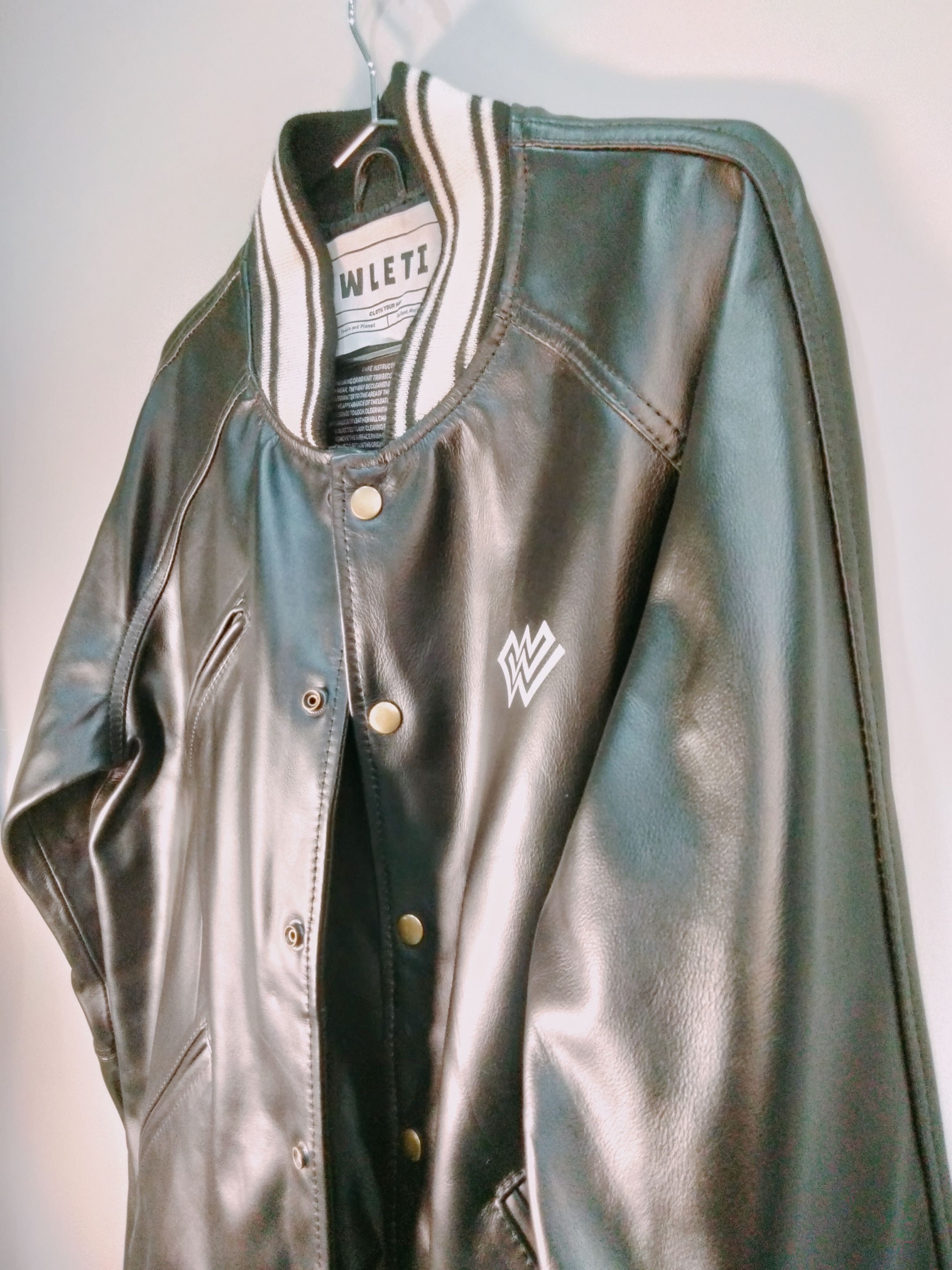 Vintage WLETI Black Sheep Leather Varsity Jacket - Premium Quality Size US M / EU 48-50 / 2 - 7 Thumbnail