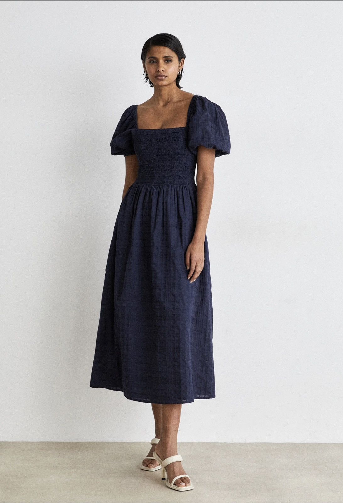 Barbour New Barbour Marcy Midi Dress - Navy size 10 Size M / US 6-8 / IT 42-44 - 5 Thumbnail