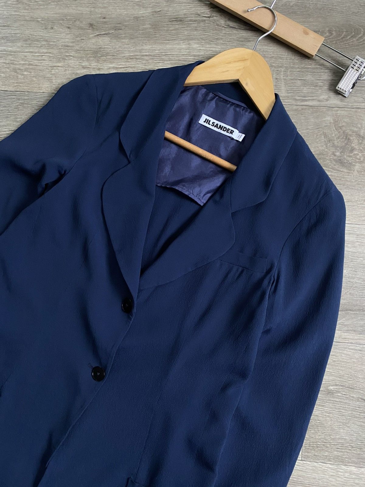 Jil Sander 🫧JIL SANDER SILK BLAZER Vintage Raf Simons Era Size XS / US 0-2 / IT 36-38 - 2 Thumbnail