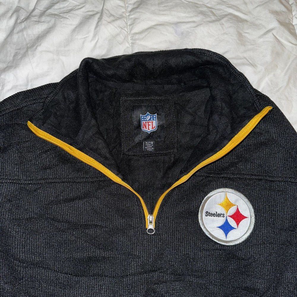NFL Pittsburgh Steelers Long Sleeve Quarter Zip Men's Size L N Size US L / EU 52-54 / 3 - 2 Thumbnail