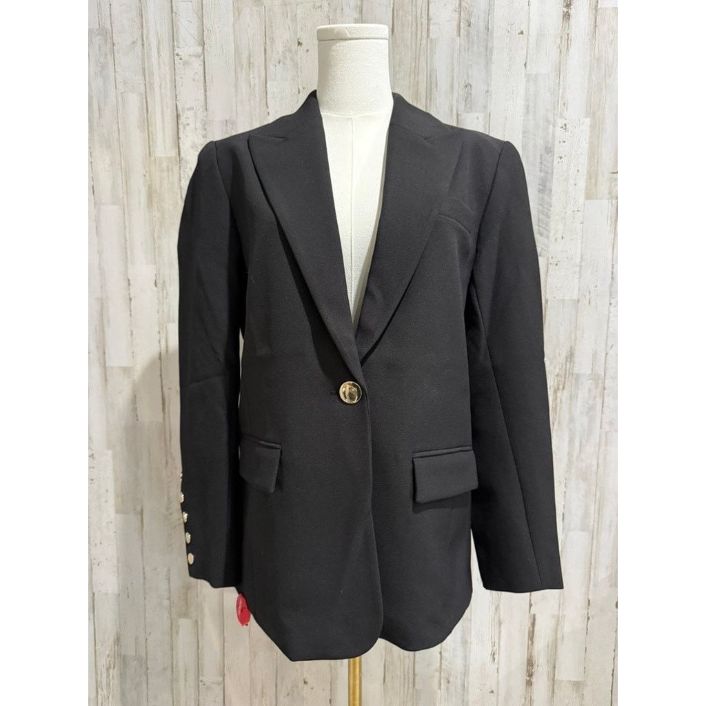 The Unbranded Brand NWT TOCCIN Willa Boyfriend Blazer Womens Size 2 Black Size XS / US 0-2 / IT 36-38 - 2 Thumbnail