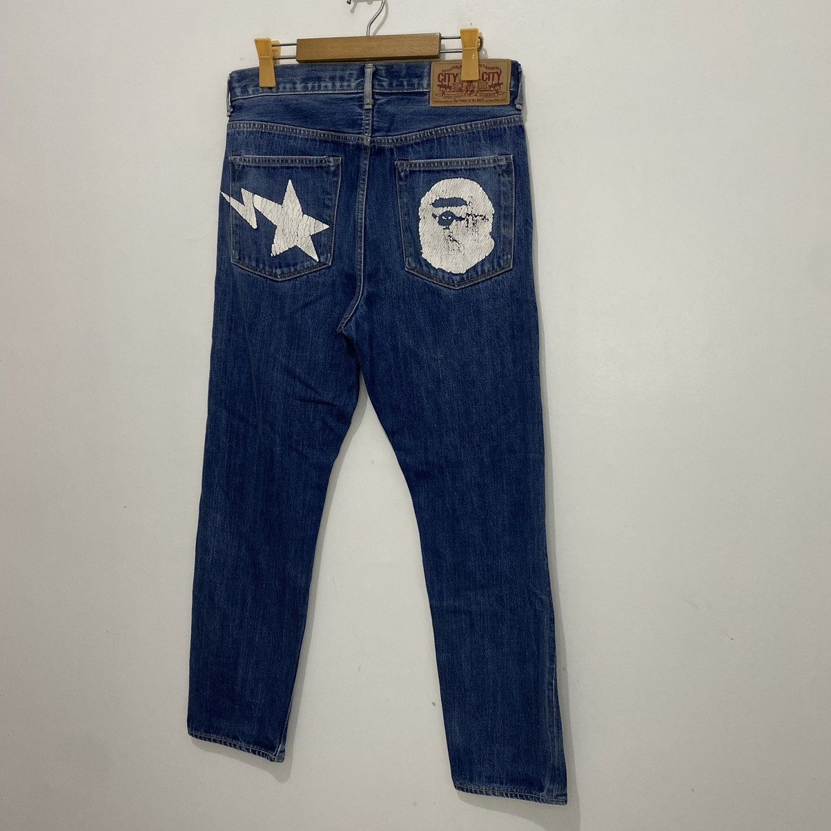 Bape Bapesta Denim Jeans Size US 32 / EU 48 - 2 Thumbnail
