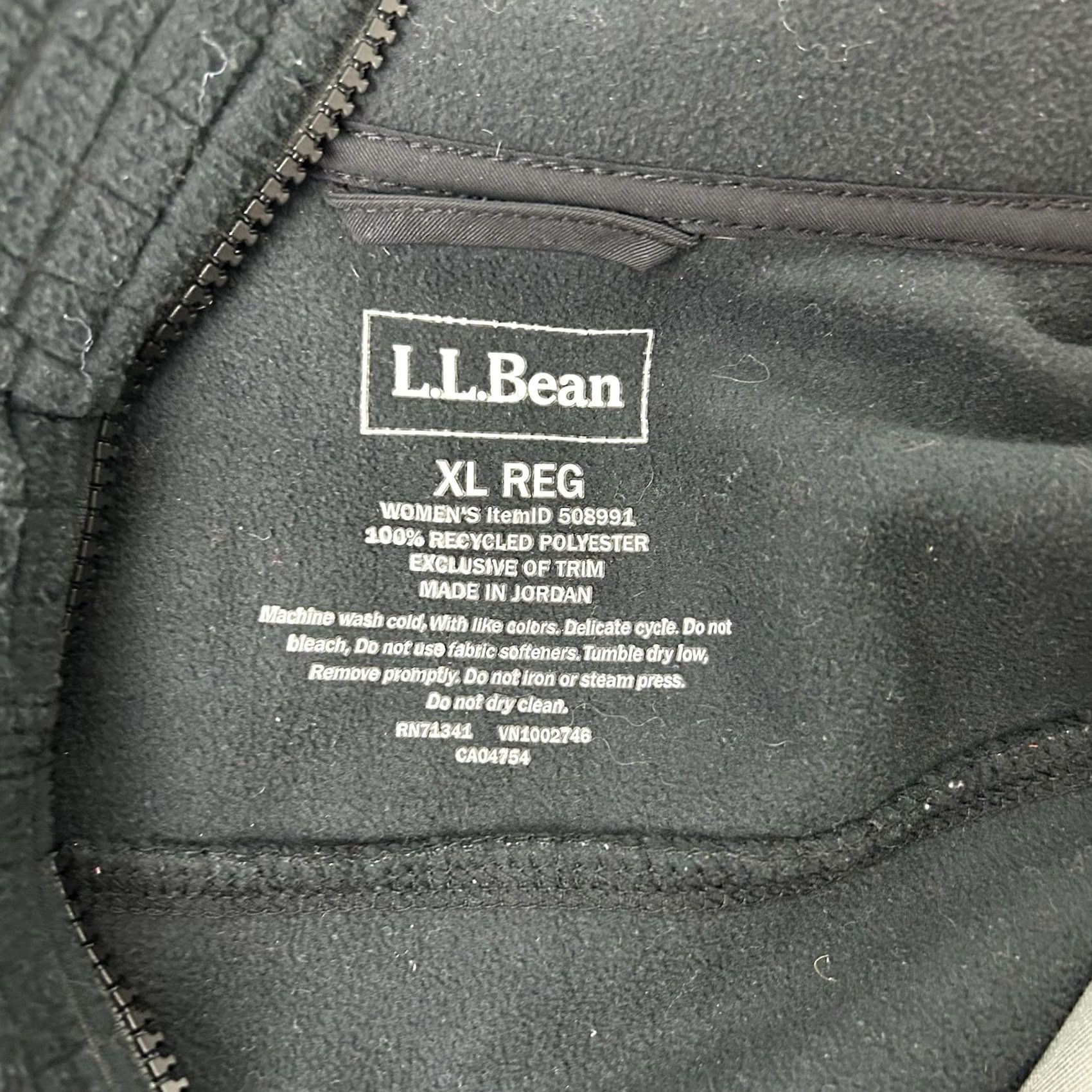Vintage LL Bean Jacket Womens XL Black Mountain Classic Windproof Fleece Full Zip Jacket Size XL / US 12-14 / IT 48-50 - 4 Thumbnail