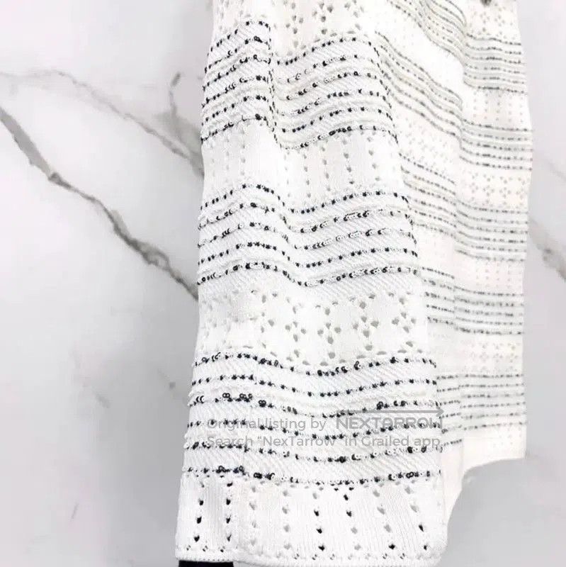 Chanel Chanel White Cotton Women's Skirt . Size 30" / US 8 / IT 44 - 6 Thumbnail