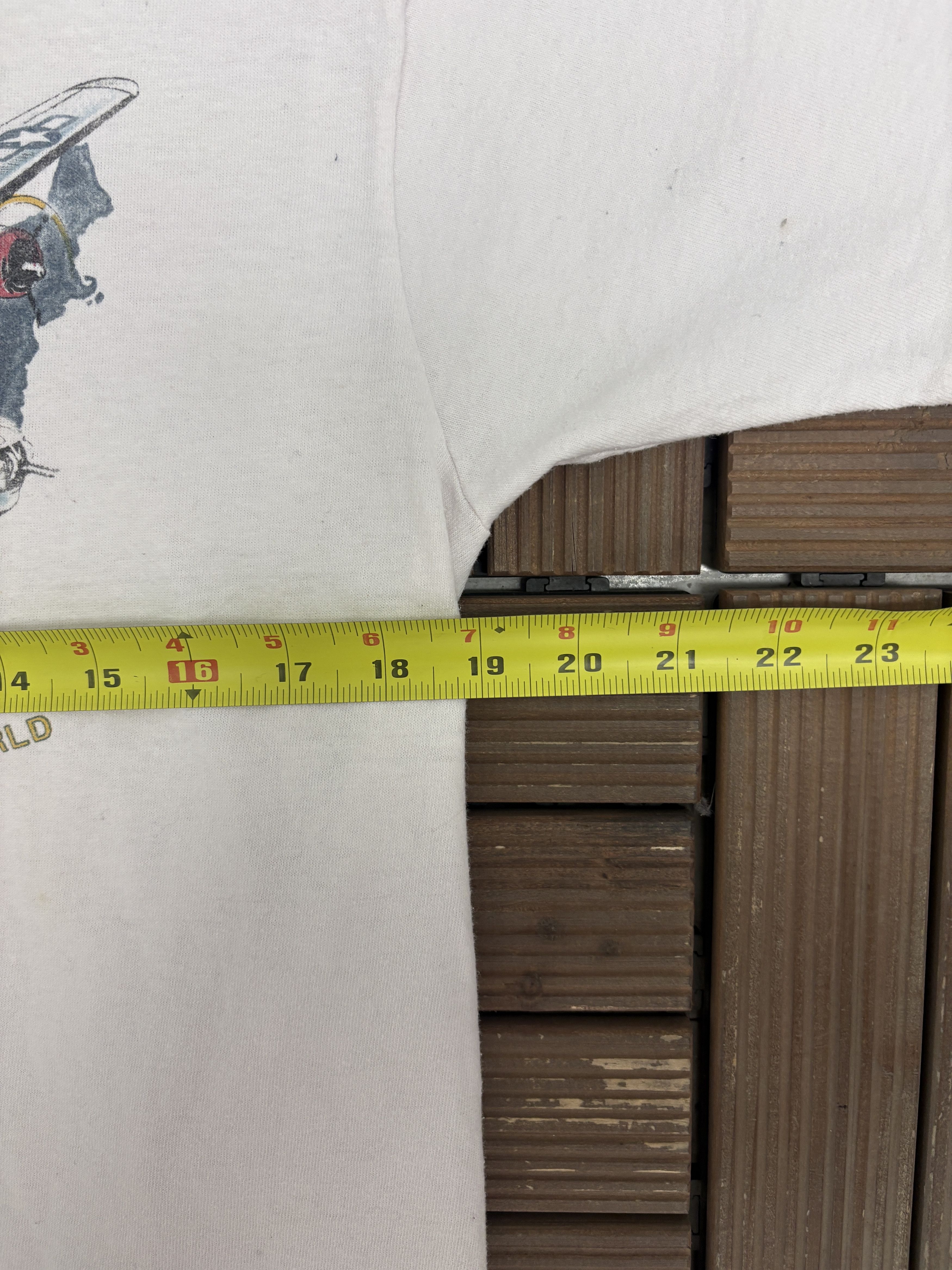 Vintage All American B-24 Vintage White T-Shirt Tee Size US L / EU 52-54 / 3 - 7 Thumbnail