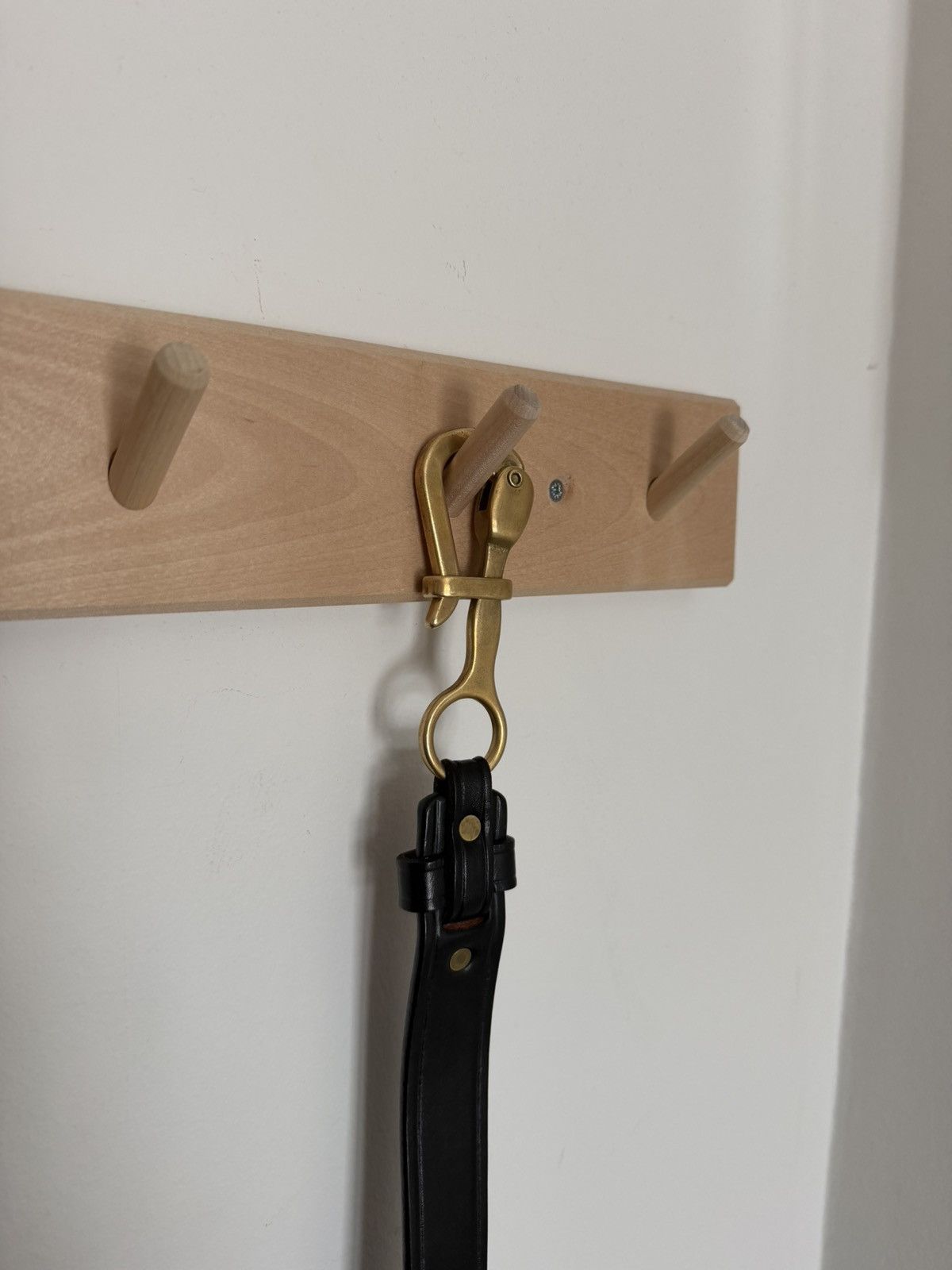 The Lost Explorer Brass buckle black leather belt Size 36 - 1 Thumbnail