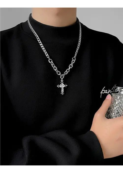 Designer × Vintage Retro cross necklace Size ONE SIZE - 4 Thumbnail