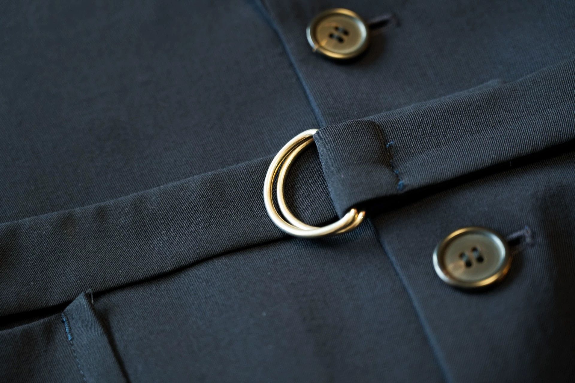 Yohji Yamamoto Yohji Yamamoto 96SS Metal Snap Wool Jacket Navy Blue M Size US M / EU 48-50 / 2 - 8 Thumbnail