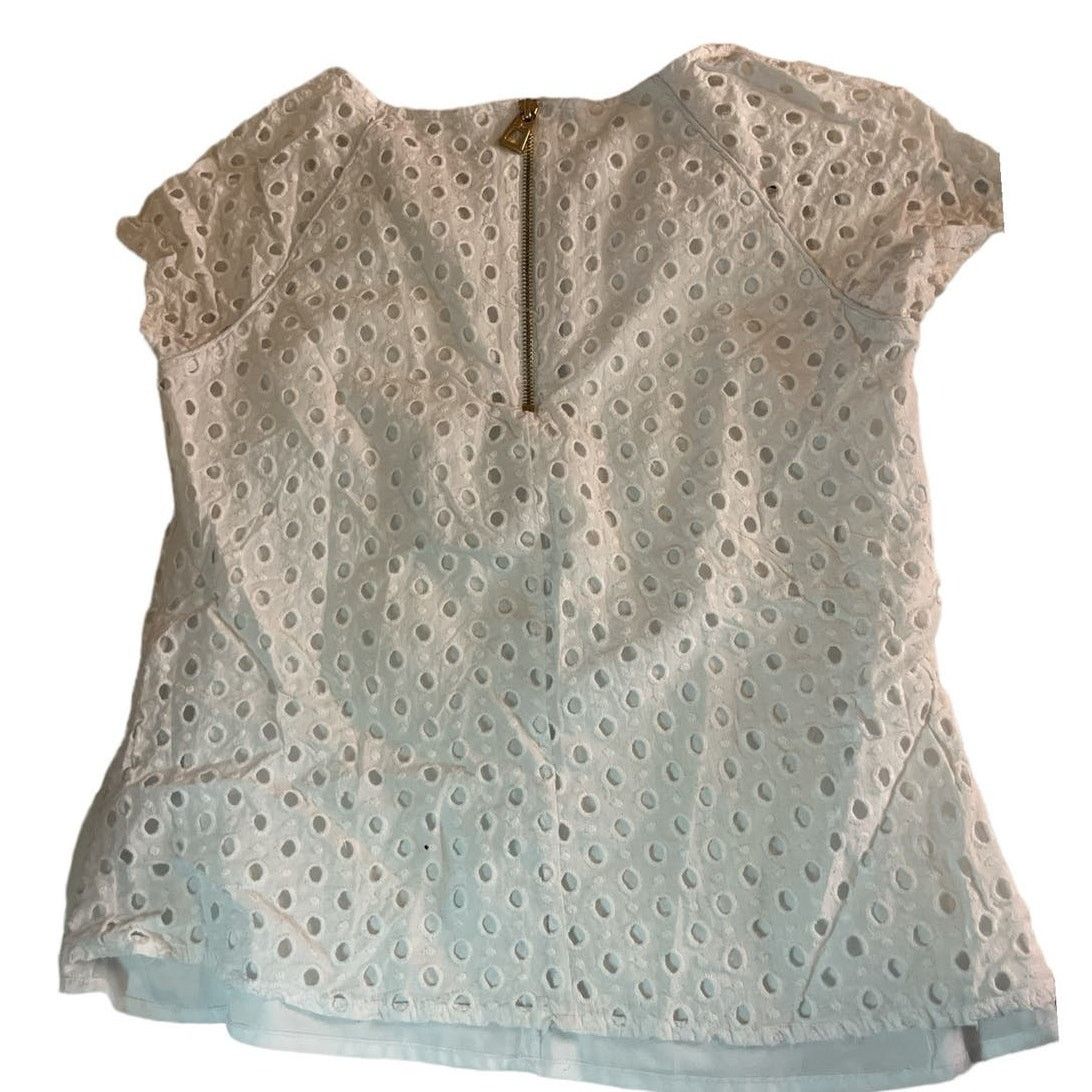 Designer Sail To Sable White Eyelet Short sleeve top Size M Size M / US 6-8 / IT 42-44 - 2 Thumbnail