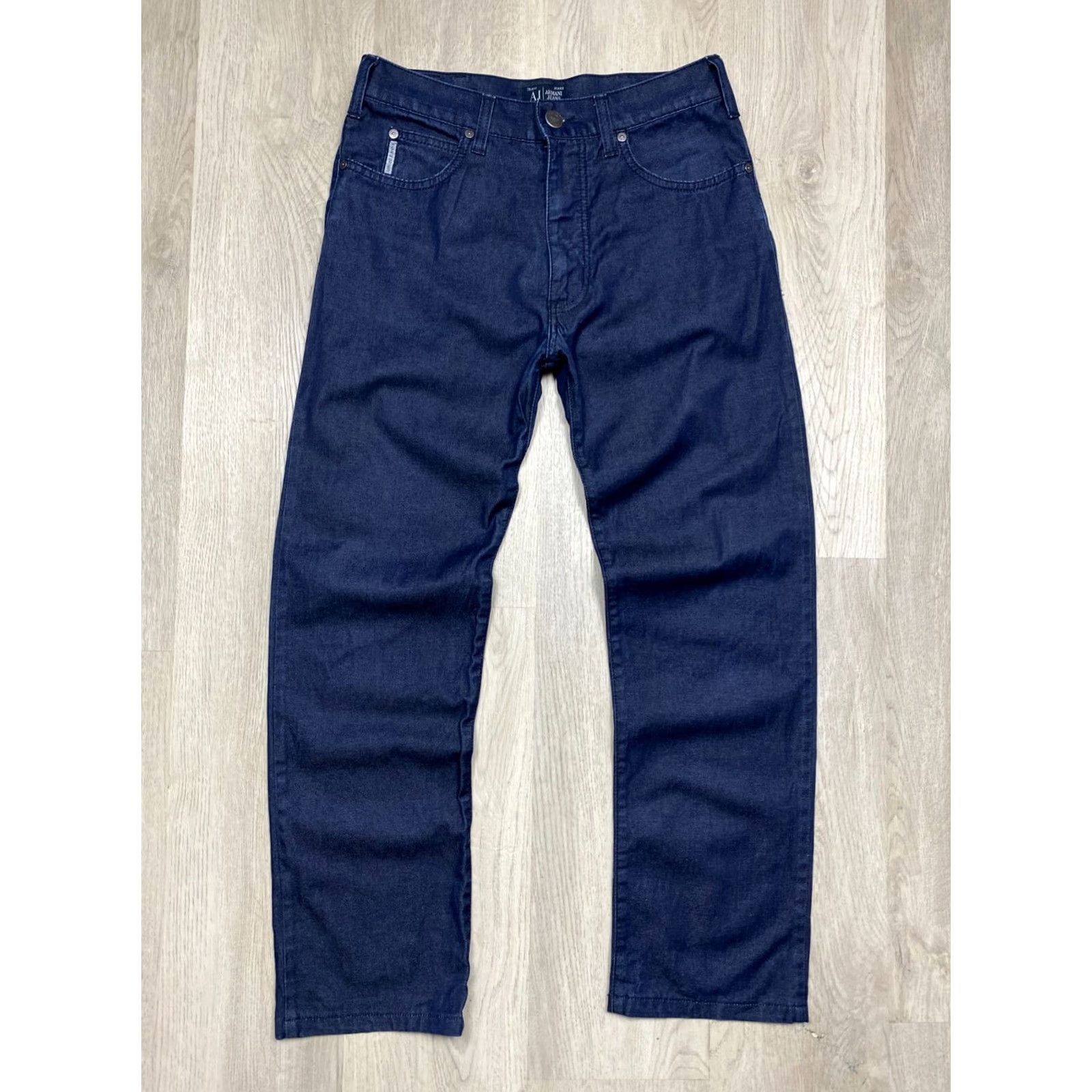 Vintage Armani Jeans Mens Jeans Denim Pants Size 31 Blue Cotton Regular Straight Vintage No N/A Size US 31 - 5 Thumbnail