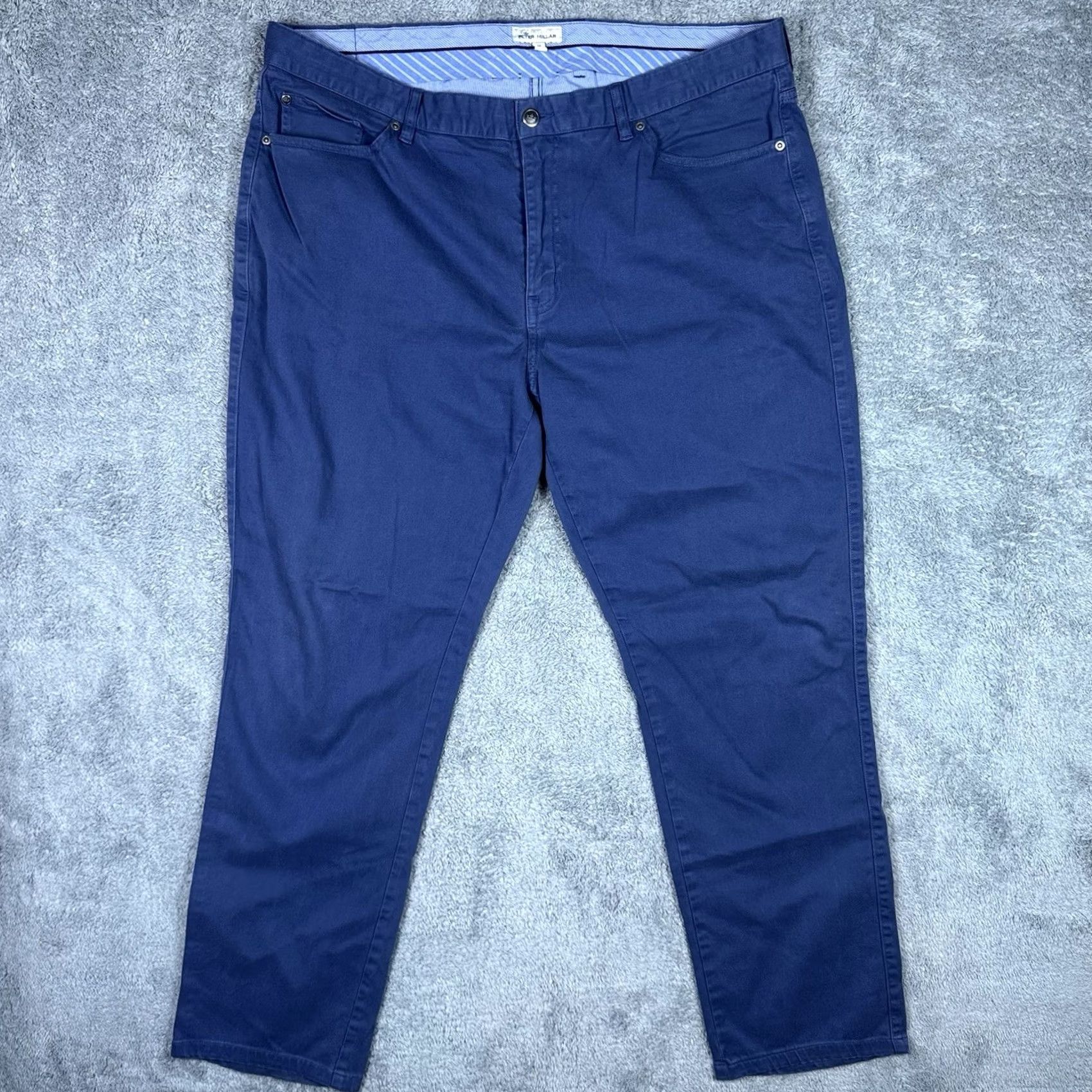 Peter Millar Peter Millar Ultimate Sateen Pants Mens 40x30 5 Pocket Stretch Casual Chino Modern Classic Blue Solid Size US 40 / EU 56 - 2 Thumbnail