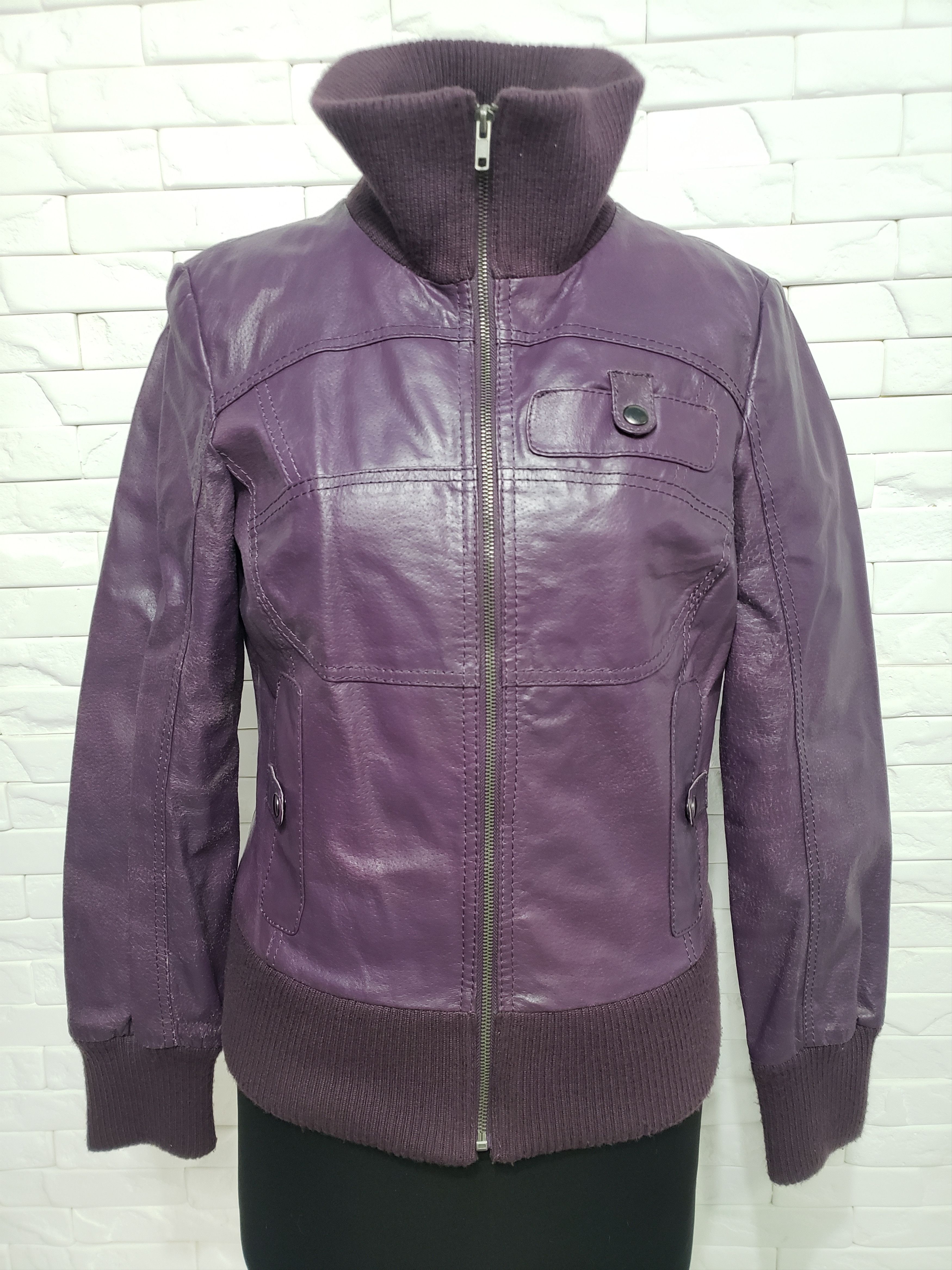 Genuine Leather Women's leather jacket. Size L / US 10 / IT 46 - 1 Thumbnail
