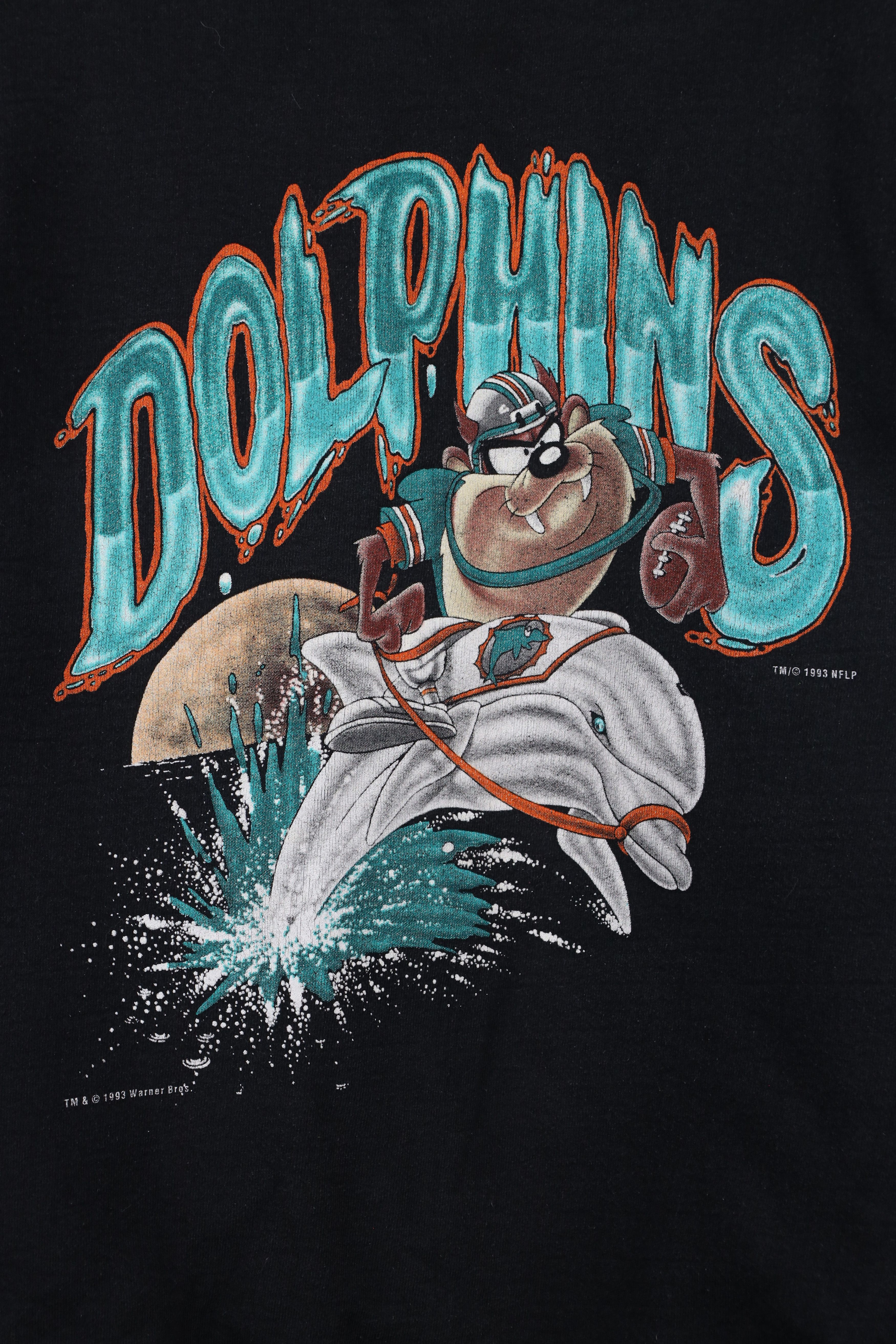 Vintage Vintage 90s Tazmanian Devil Dolphins Football Sweatshirt Size US L / EU 52-54 / 3 - 4 Thumbnail