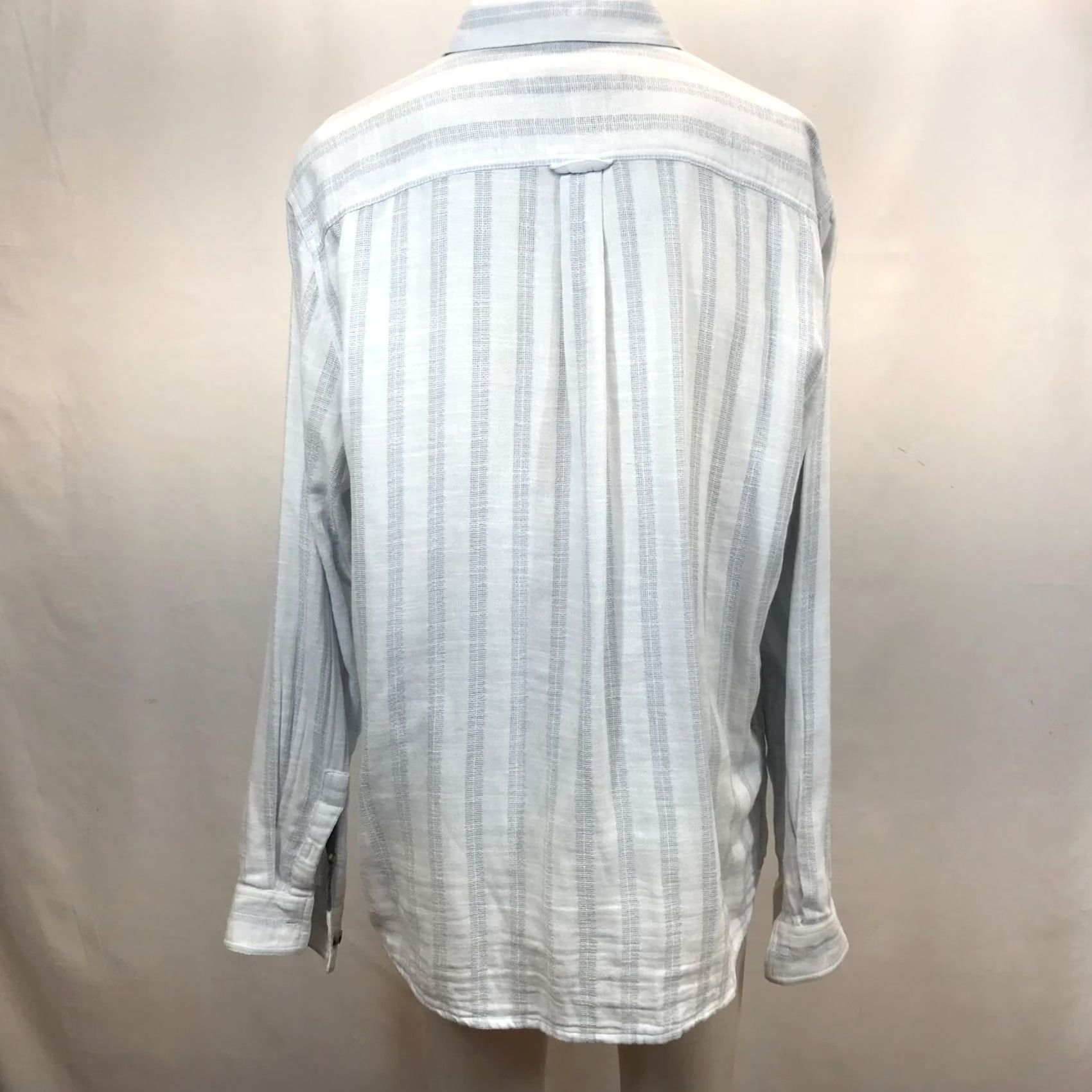 Carbon2Cobalt CARBON 2 COBALT MEN LARGE BLUE STRIPE LONG SLEEVE BUTTON-UP COTTON SHIRT Size US L / EU 52-54 / 3 - 5 Thumbnail