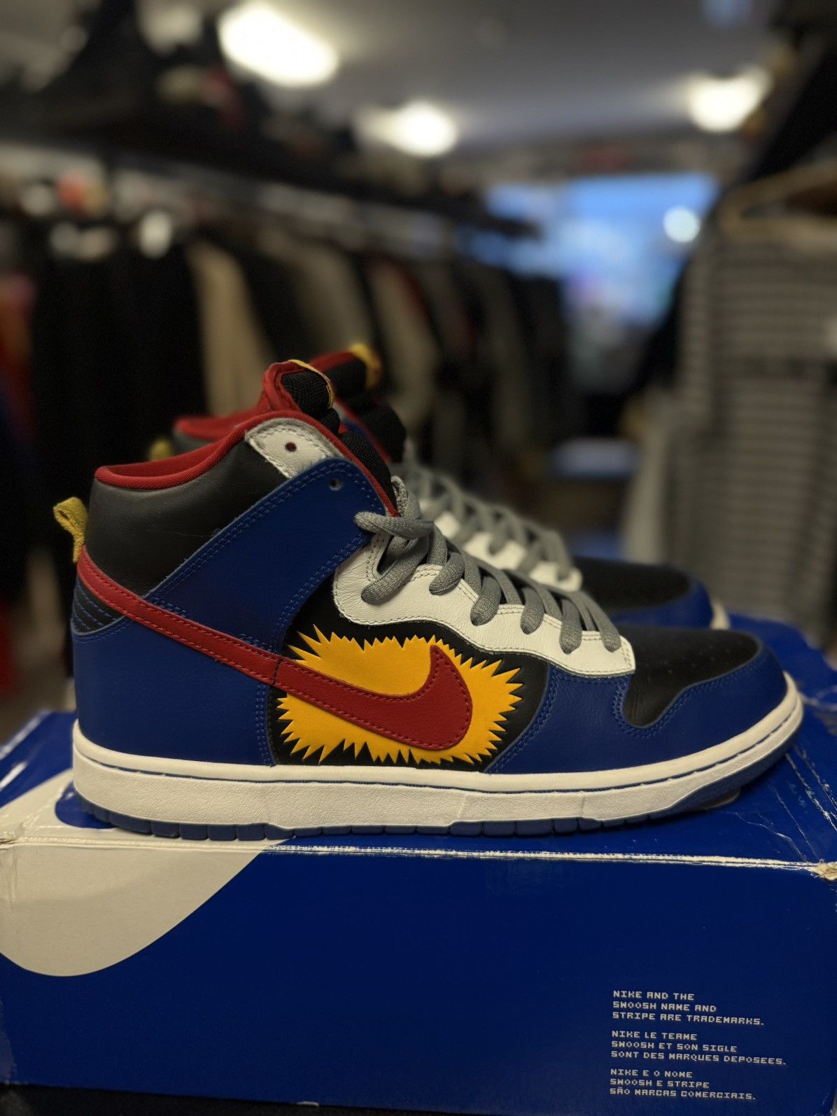 Nike Size 11 - Nike SB Dunk High Comic Boom Superman 305050-064 Size US 11 / EU 44 - 1 Thumbnail