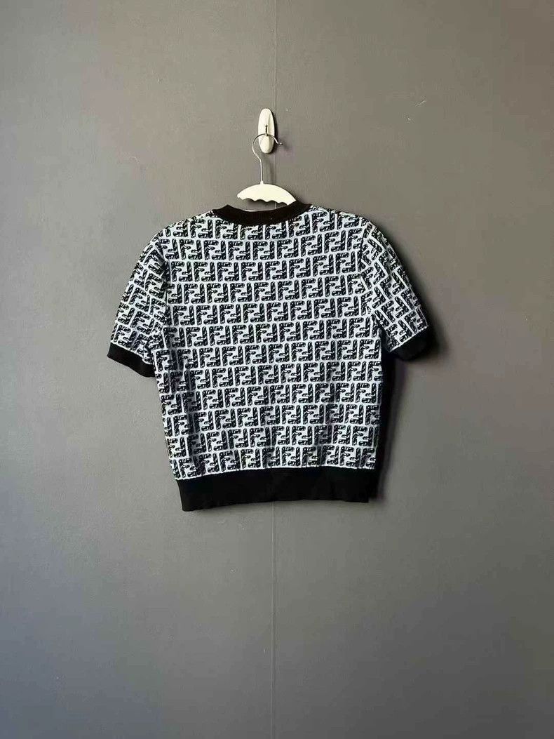 Fendi Fendi Printed Short Sleeve Knit Top Size US M / EU 48-50 / 2 - 2 Thumbnail