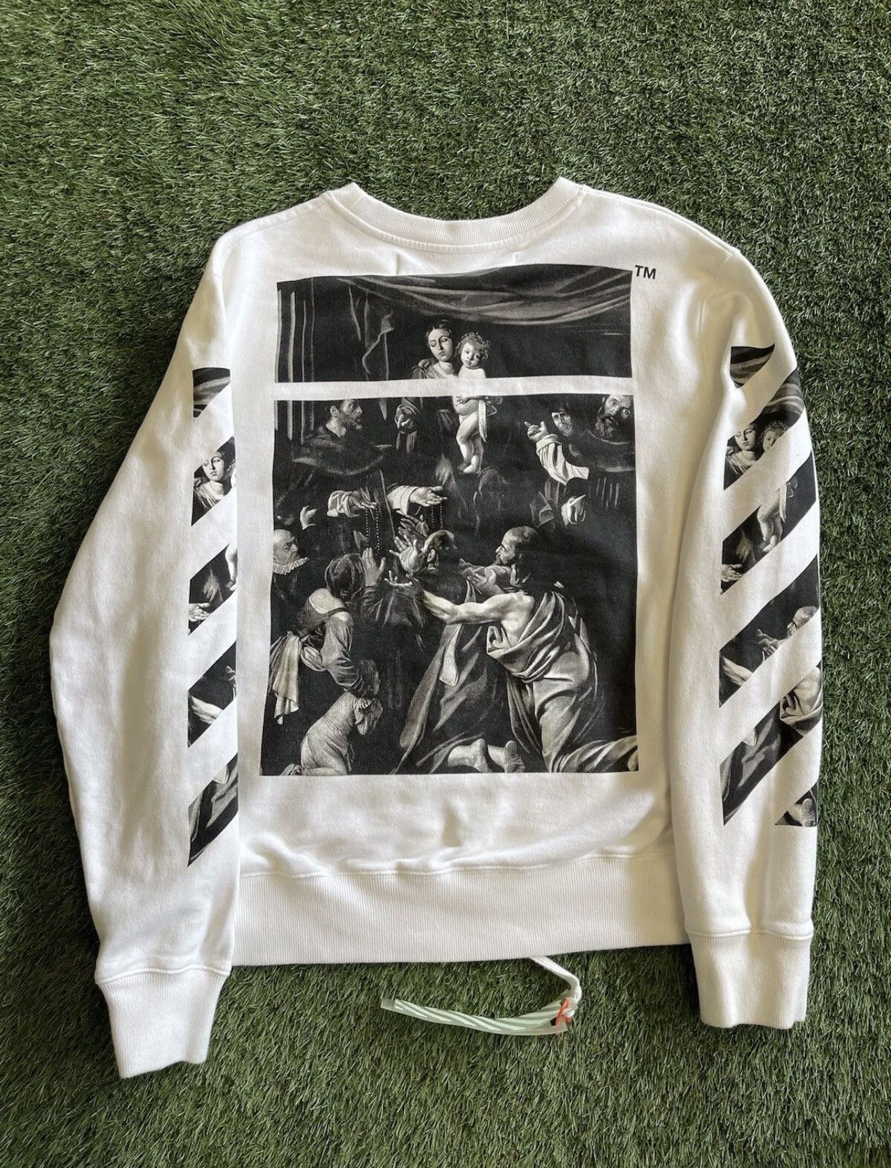 Off-White Size L - OFF-WHITE Caravaggio Square Graphic Sweatshirt Size US L / EU 52-54 / 3 - 7 Thumbnail