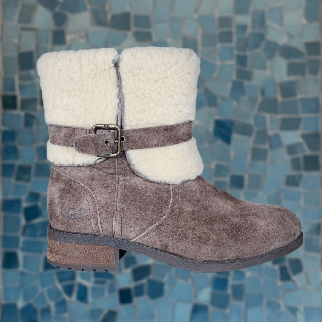 Ugg UGG Blayre II Boots Women's US 8 Suede Sheepskin Side Zip Espresso 1006039 Size US 8 / IT 38 - 1 Thumbnail