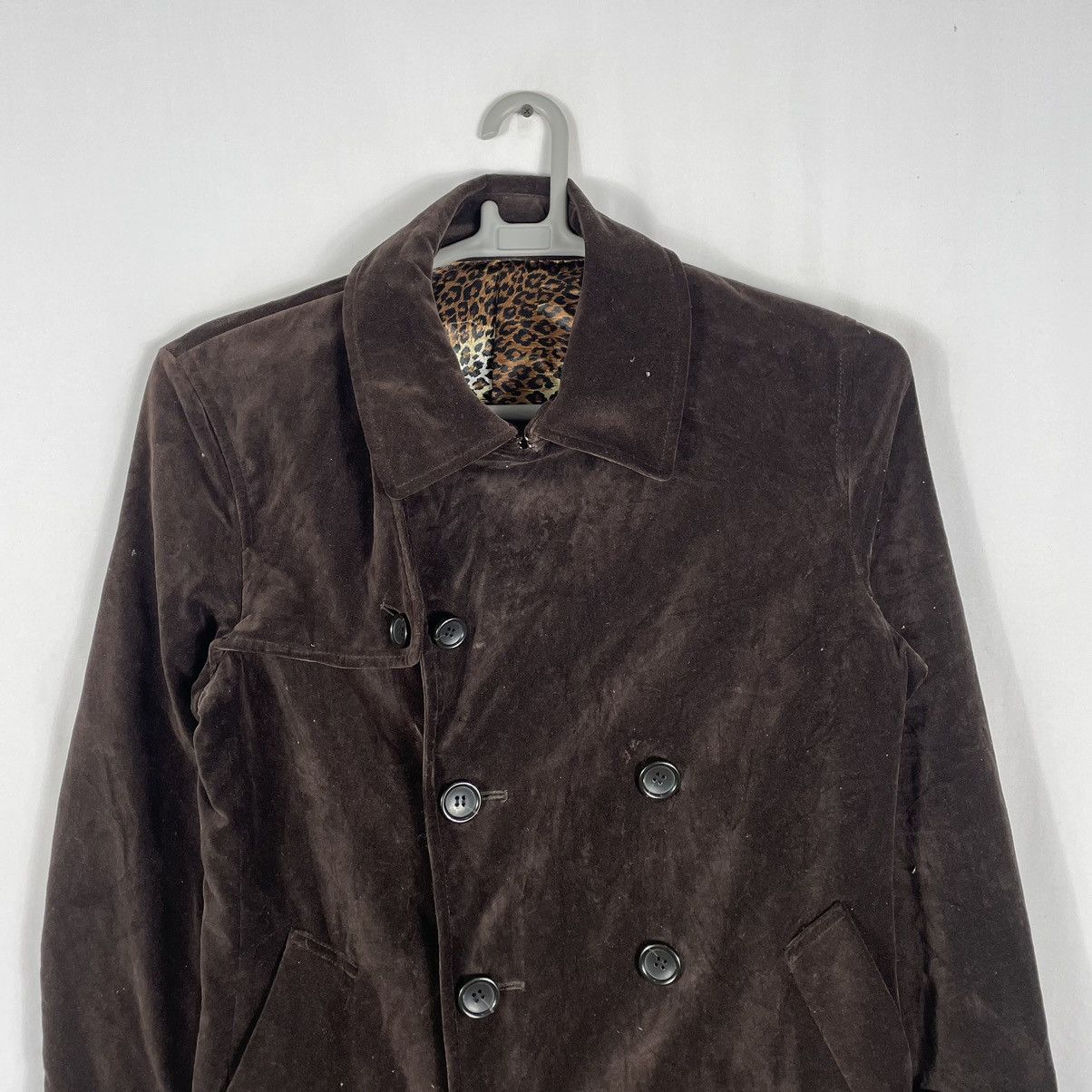 🔥Sick🔥🇯🇵PPFM Leopard Sedi Punk Styles Velvet Long Coat Jacket