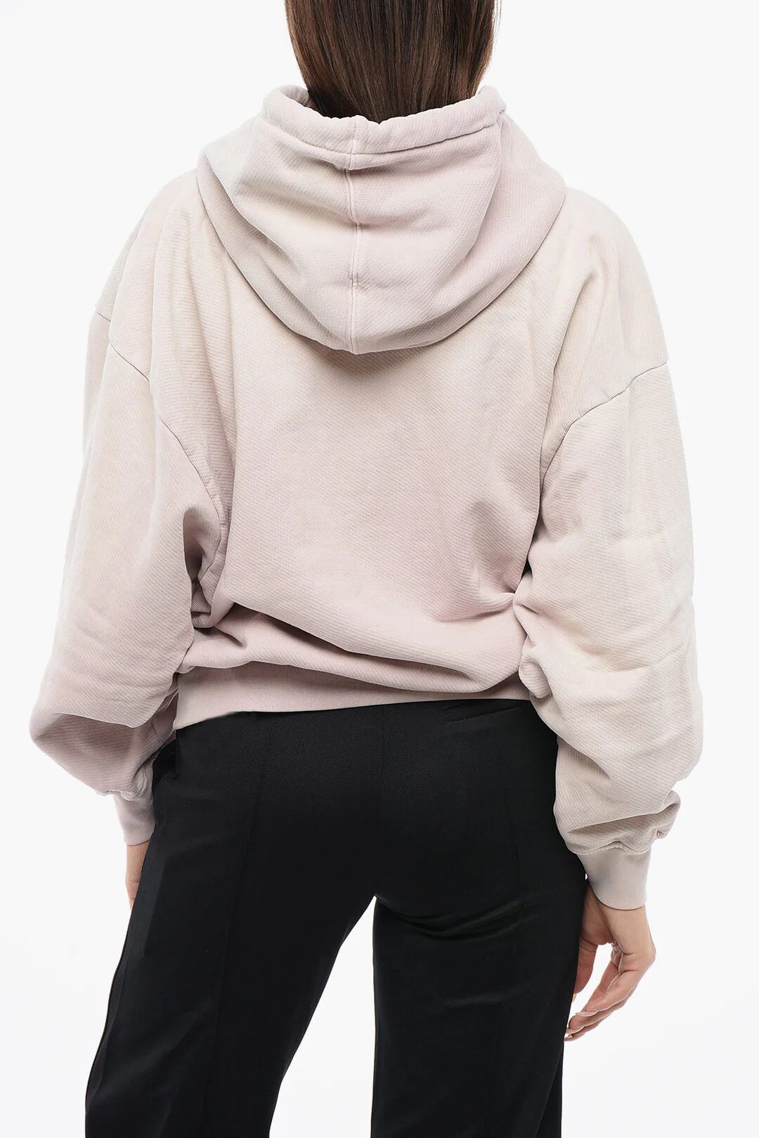 Off-White og1mm0426 Logo & Patch Pocket Maxi Hoodie in Pink Size S / US 4 / IT 40 - 2 Thumbnail
