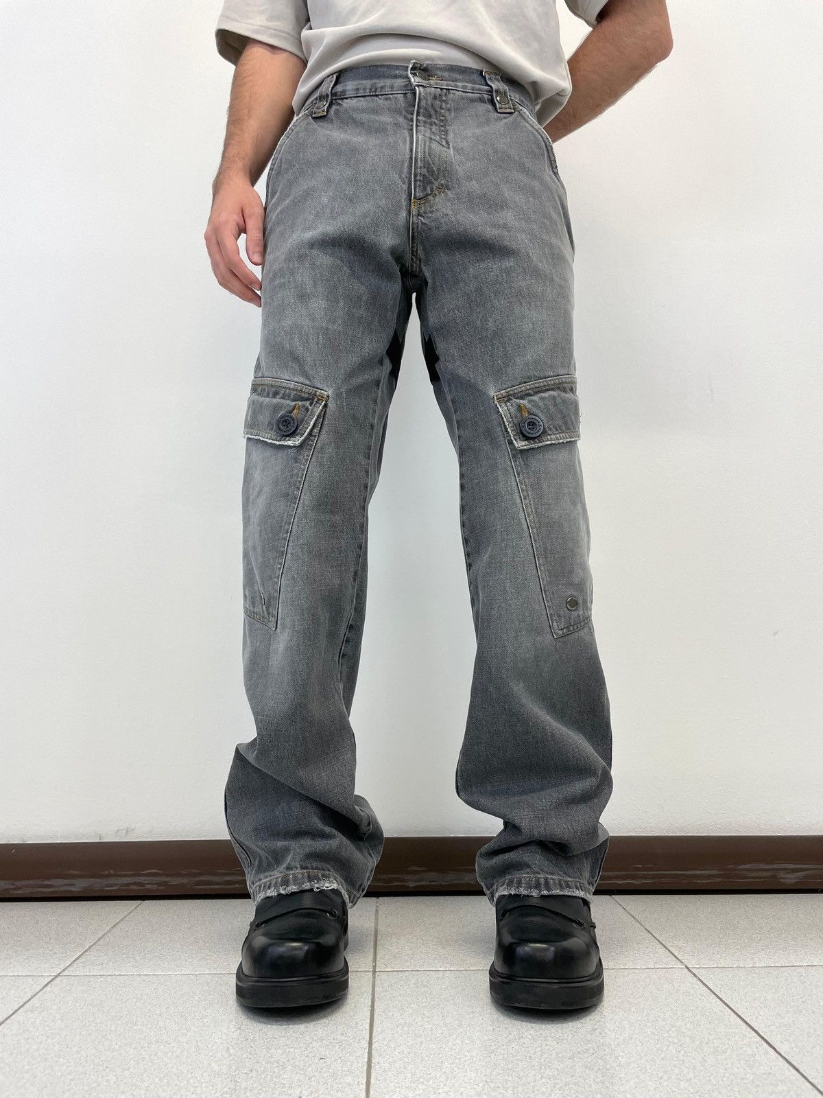 Dolce & Gabbana 2000s heavy weight multi pockets cargo bondage pants archive Size US 35 - 7 Thumbnail