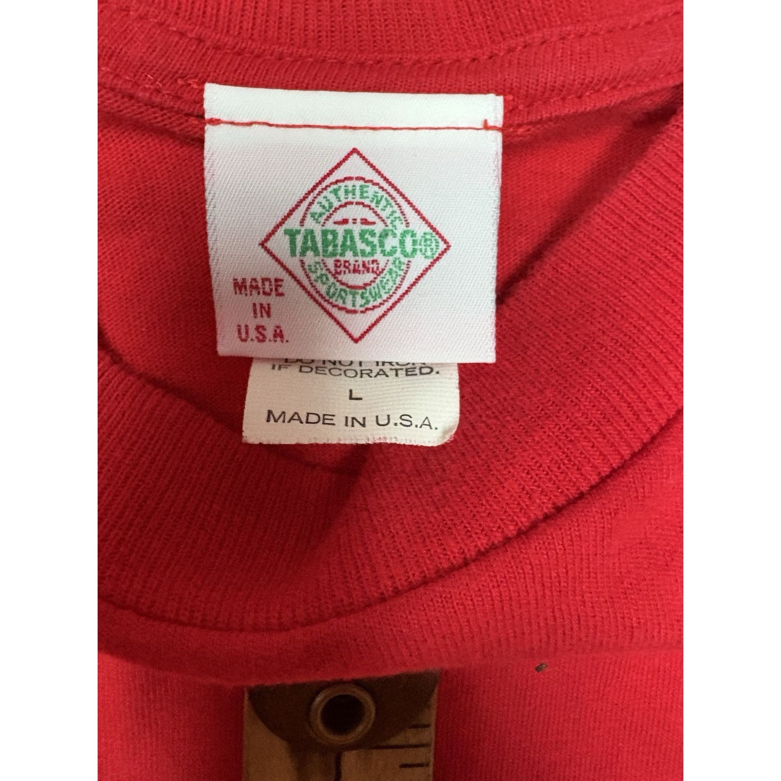 Tabasco Vintage 90s Tabasco Hot Sauce L McIlhenny Made In USA Size US L / EU 52-54 / 3 - 2 Thumbnail