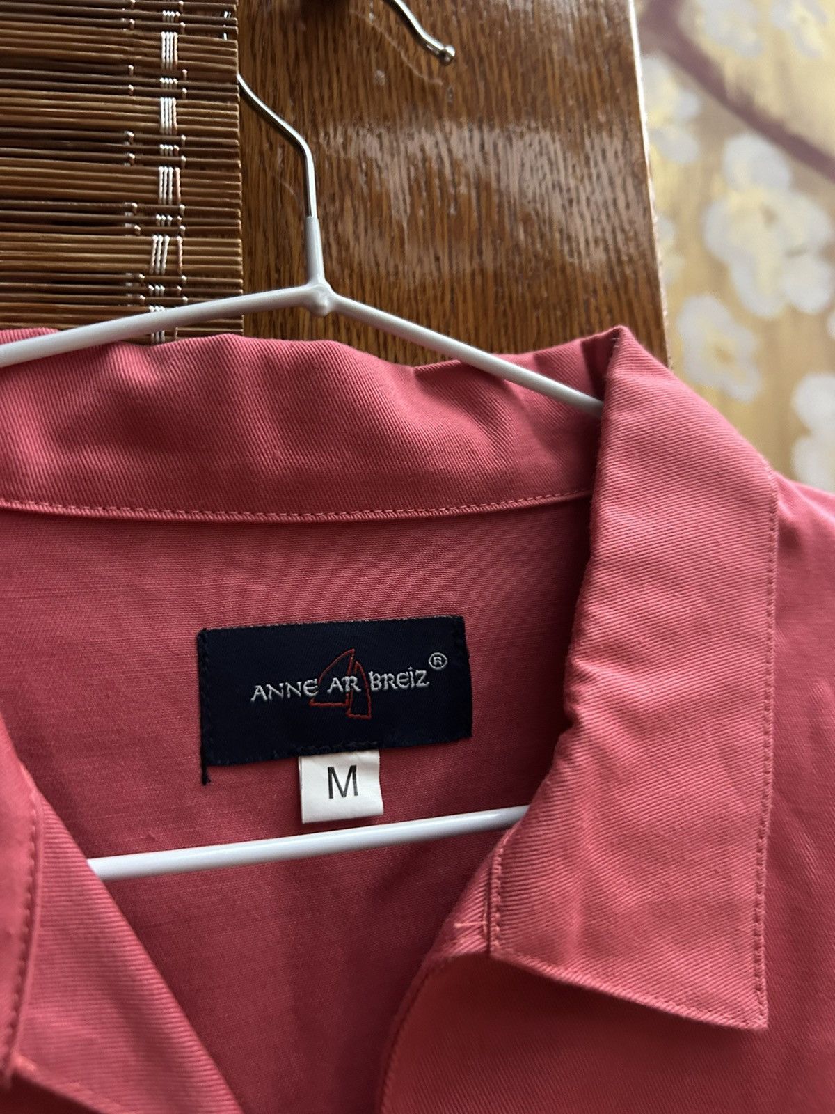 Vintage Anne At Breiz Vareuse Coral Red Drill Fisherman Smock Jacket Size US M / EU 48-50 / 2 - 5 Thumbnail