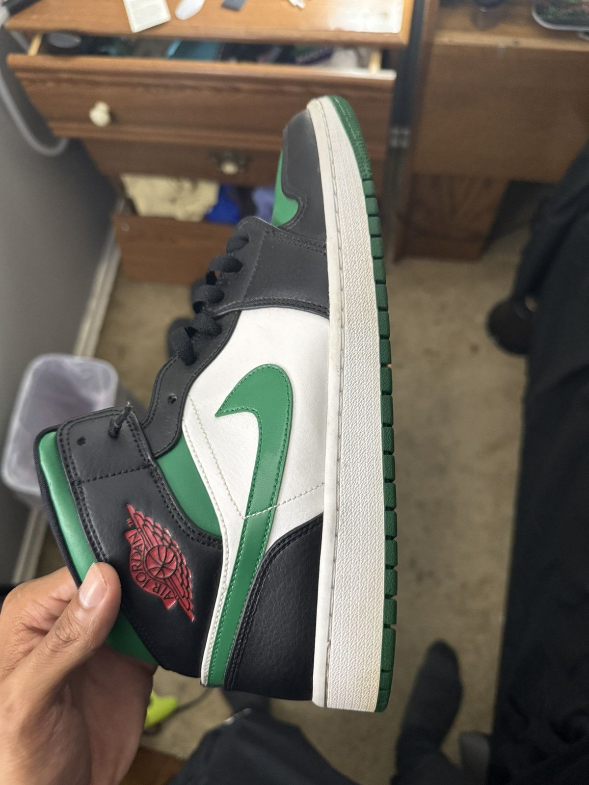 Jordan Brand Jordan 1 Pine Retro Green Toe Mid Size US 12 / EU 45 - 3 Thumbnail