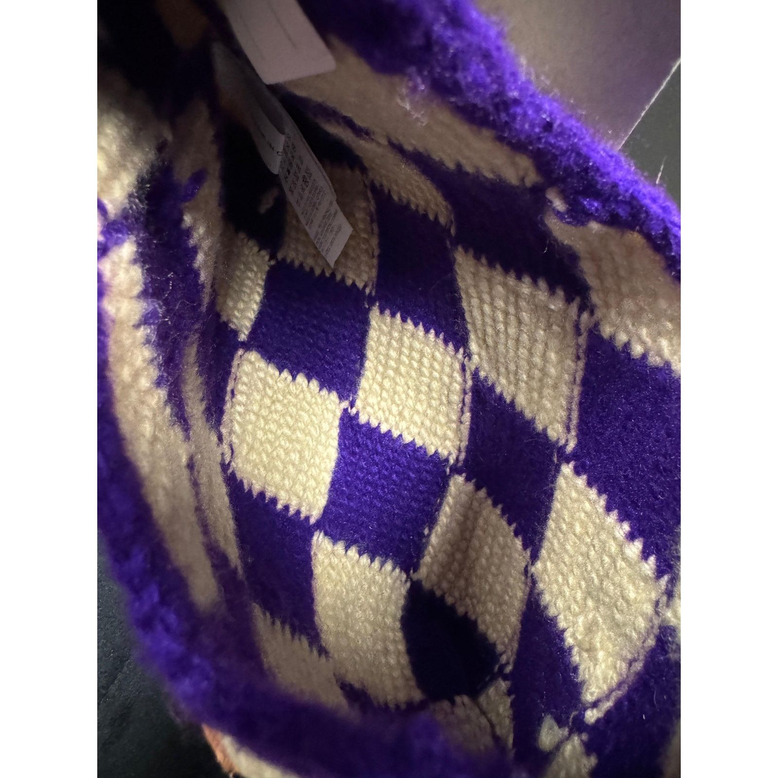 Marni Marni Checkered Bag Cream/Purple Size ONE SIZE - 2 Thumbnail