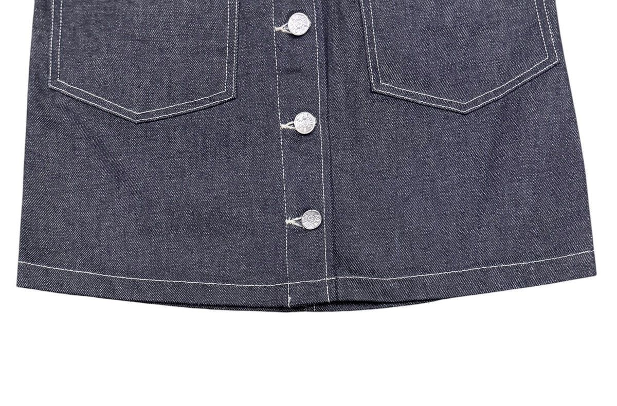 agnes b. Vtg🔥agnes.b Raw Indigo denim Mini Skirt Made In France Size 25" / US 0 / IT 36 - 6 Thumbnail