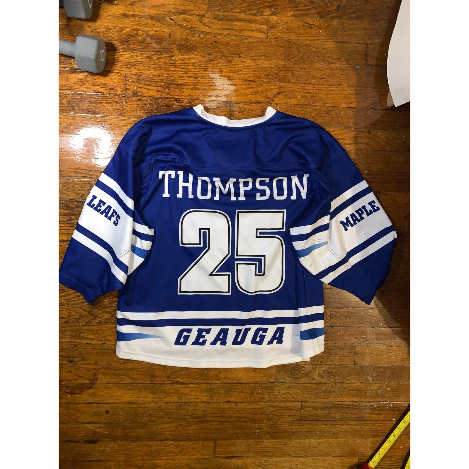 NHL Geauga Youth Hockey Maple Leafs Jersey Thompson #25 Blue L Size US M / EU 48-50 / 2 - 8 Thumbnail