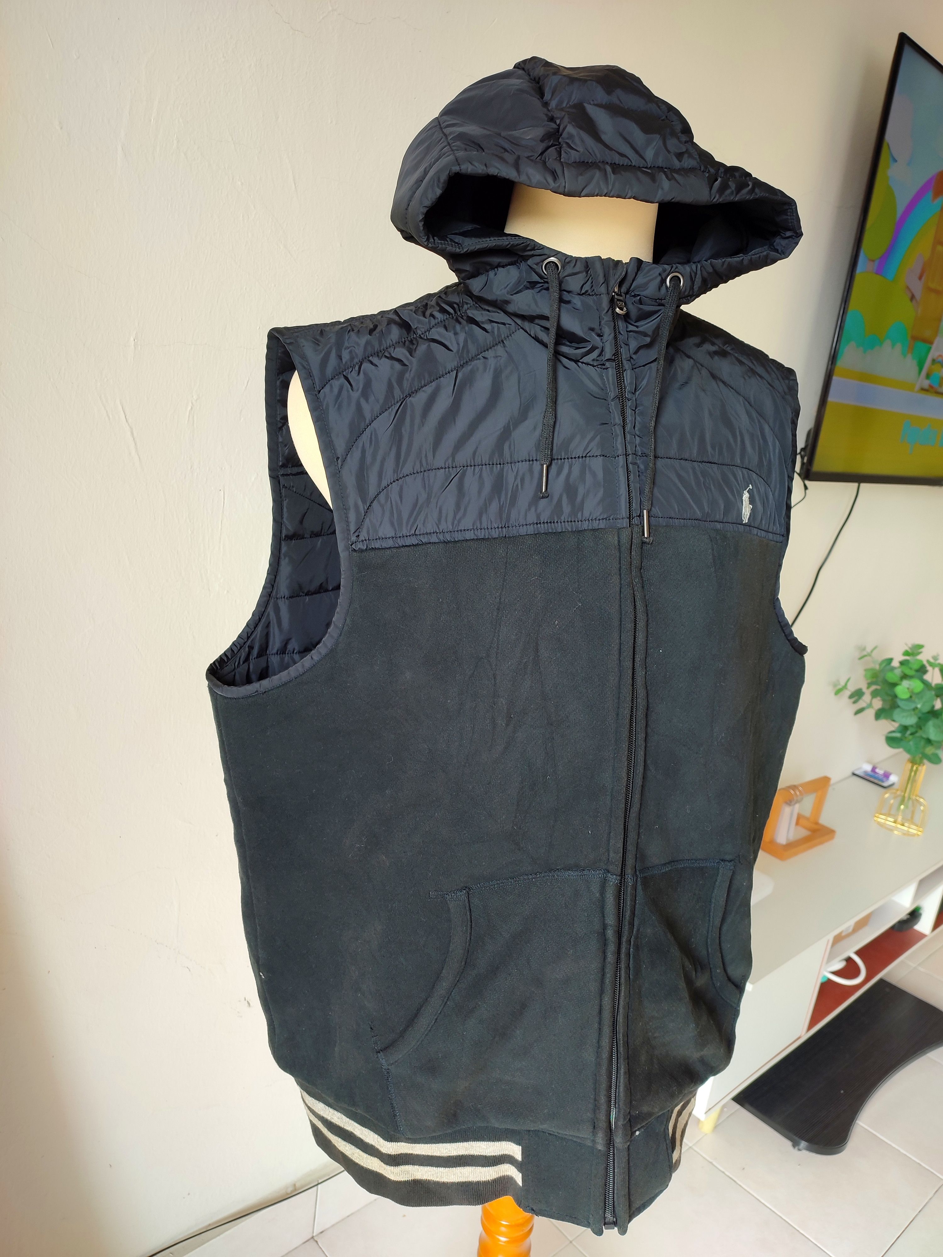 Polo Ralph Lauren Vintage Polo Ralph Lauren Sleeveless Jacket Hooded Size US XL / EU 56 / 4 - 2 Thumbnail