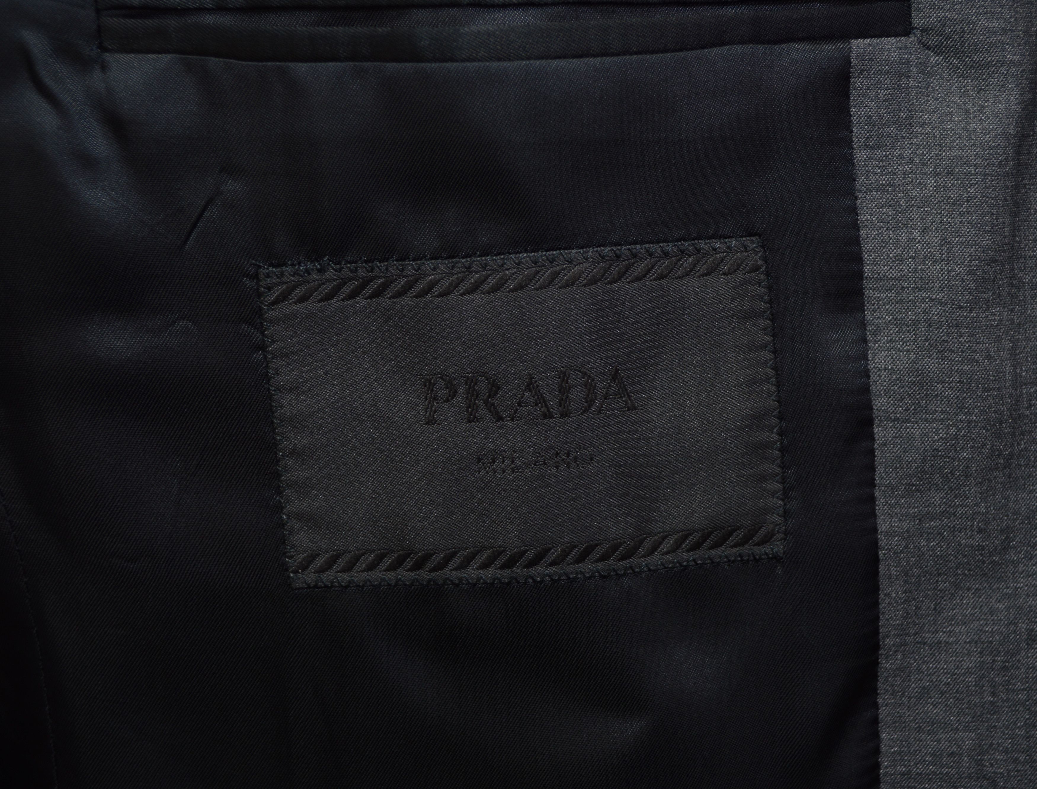 Prada Men's PRADA Milano Blazer 40US/UK 50IT Wool & Silk Gray Size 40R - 8 Thumbnail