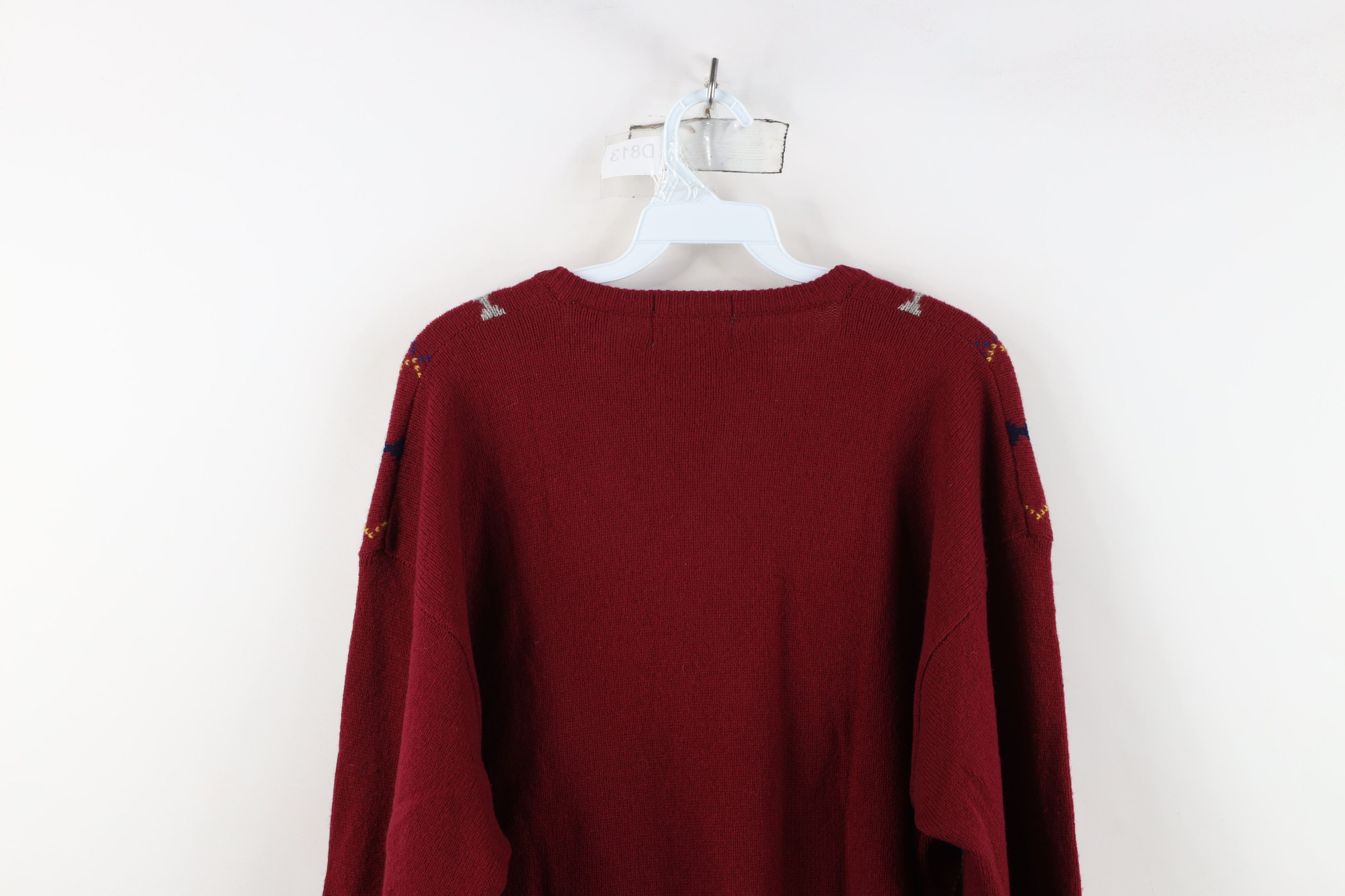 Vintage Vintage 90s Streetwear Lambswool Diamond Argyle Knit Sweater Size US XL / EU 56 / 4 - 13 Thumbnail