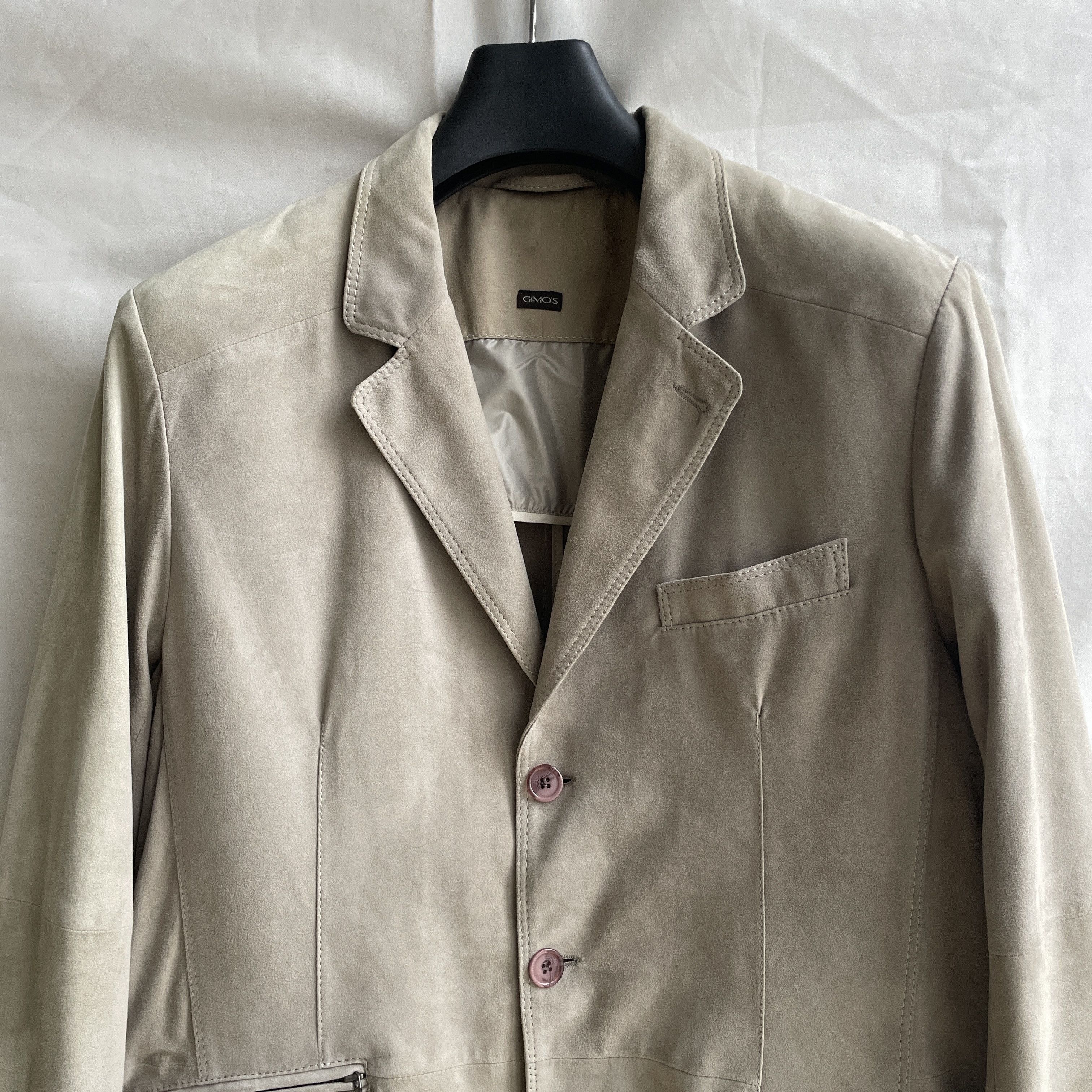 Gimo's Gimo's Tan Suede Leather Blazer Jacket Size EUR 52 Size US L / EU 52-54 / 3 - 4 Thumbnail