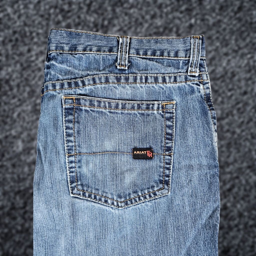 Ariat Ariat FR Fire Resistant M3 Loose Straight Blue Jeans Mens CAT2 Workwear Size US 44 / EU 60 - 1 Thumbnail