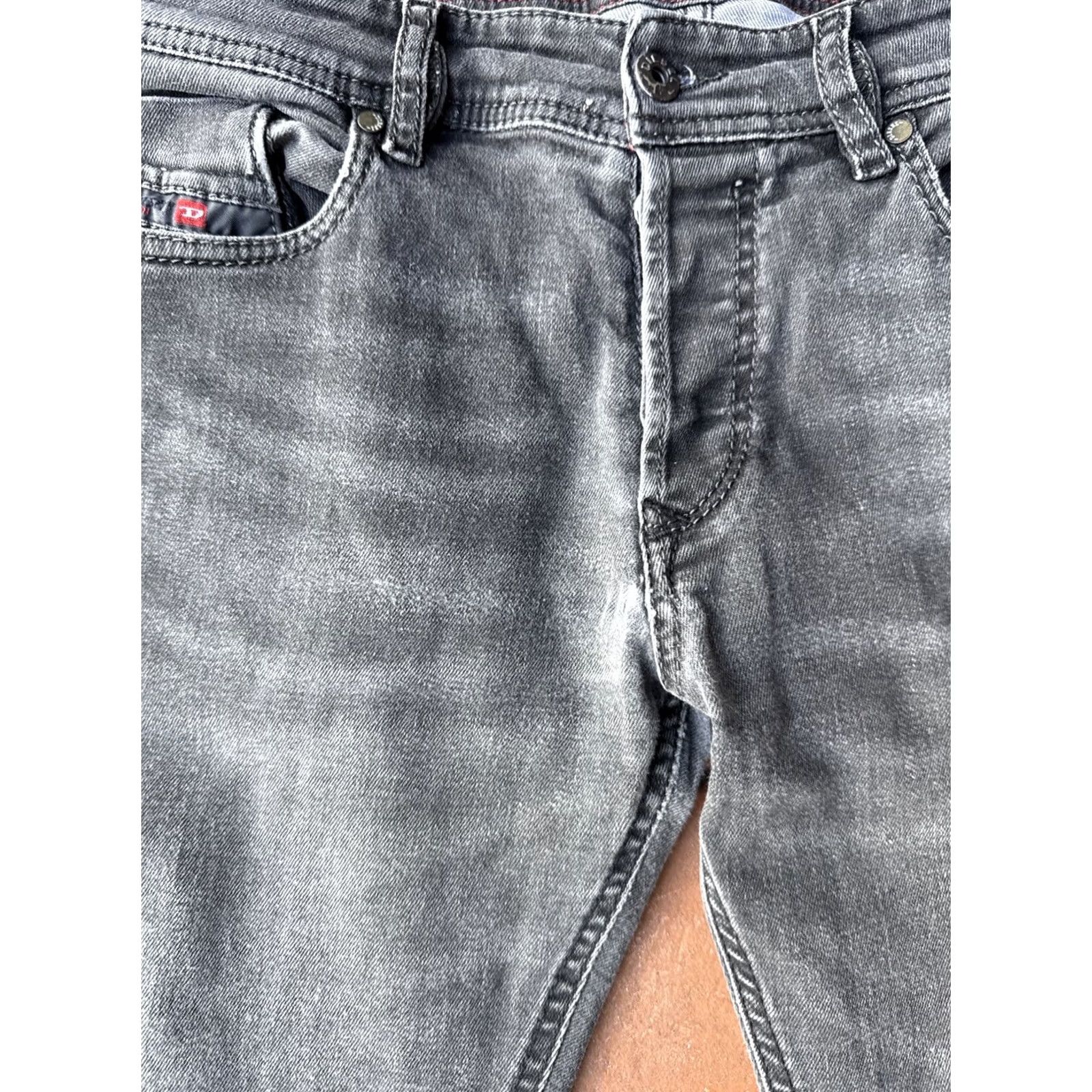 Diesel VINTAGE Diesel Sleenker Slim Jeans 29x30 Button Fly Charcoal Wash Gray 90s Grunge Dante? Size 29" - 5 Thumbnail