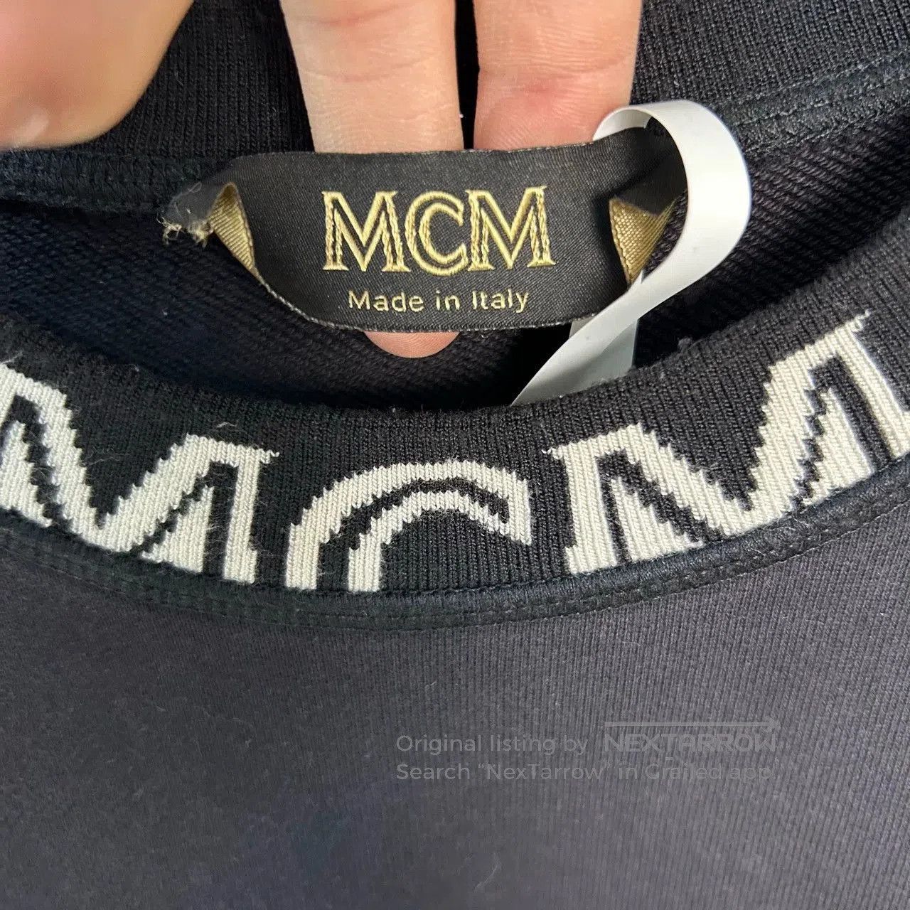 MCM MCM Black Logo Sweatshirt Size 165/84A. Size US M / EU 48-50 / 2 - 3 Thumbnail