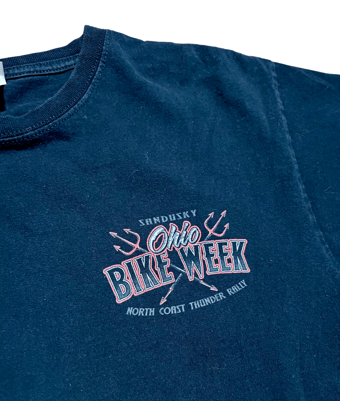Anvil Ohio Bike Week Thunder Rally 2011 Vintage Graphic T-Shirt Size US L / EU 52-54 / 3 - 5 Thumbnail