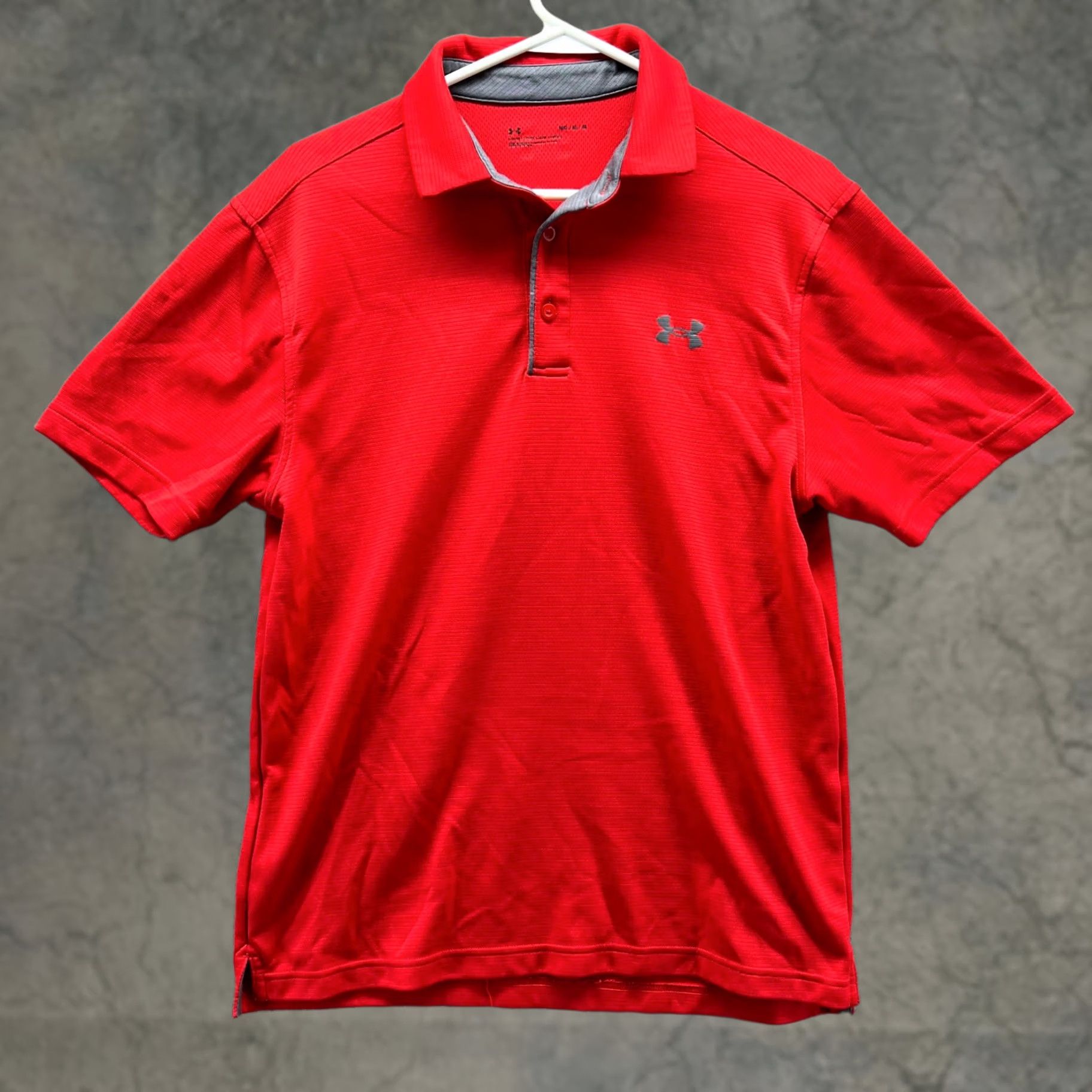Under Armour Under Armour Polo Shirt Men Medium Adult Red Polyester Golf UA Stretch Shirt Regular Fit Short Sleeve Polo Size US M / EU 48-50 / 2 - 1 Thumbnail