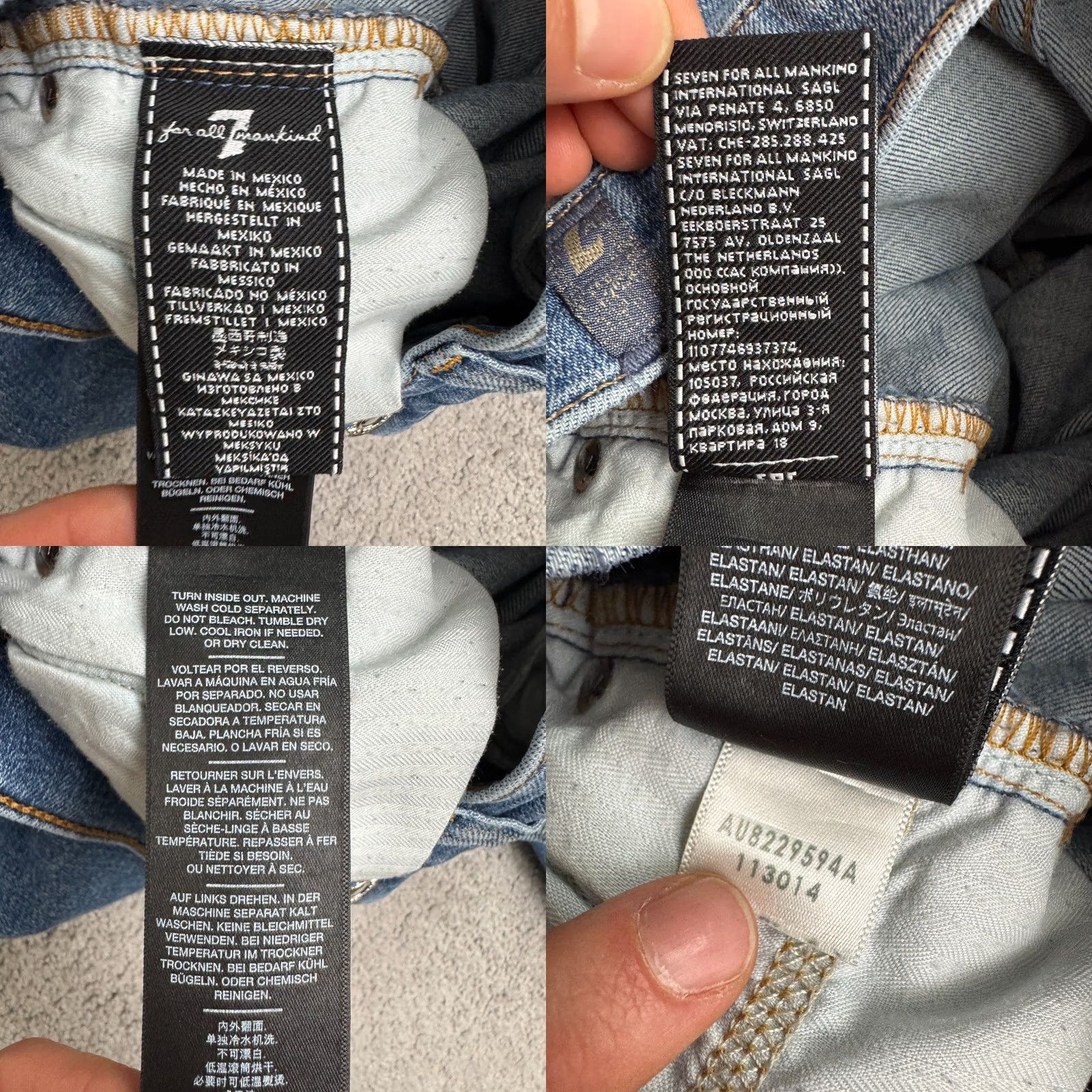 7 For All Mankind 7 For All Mankind Jeans High Waist Skinny Distressed Denim Blue 26 Womens Regular Inseam 27 Holiday City Streetwear 7 For All Mankind Womens Jeans Size 26" / US 2 / IT 38 - 8 Thumbnail
