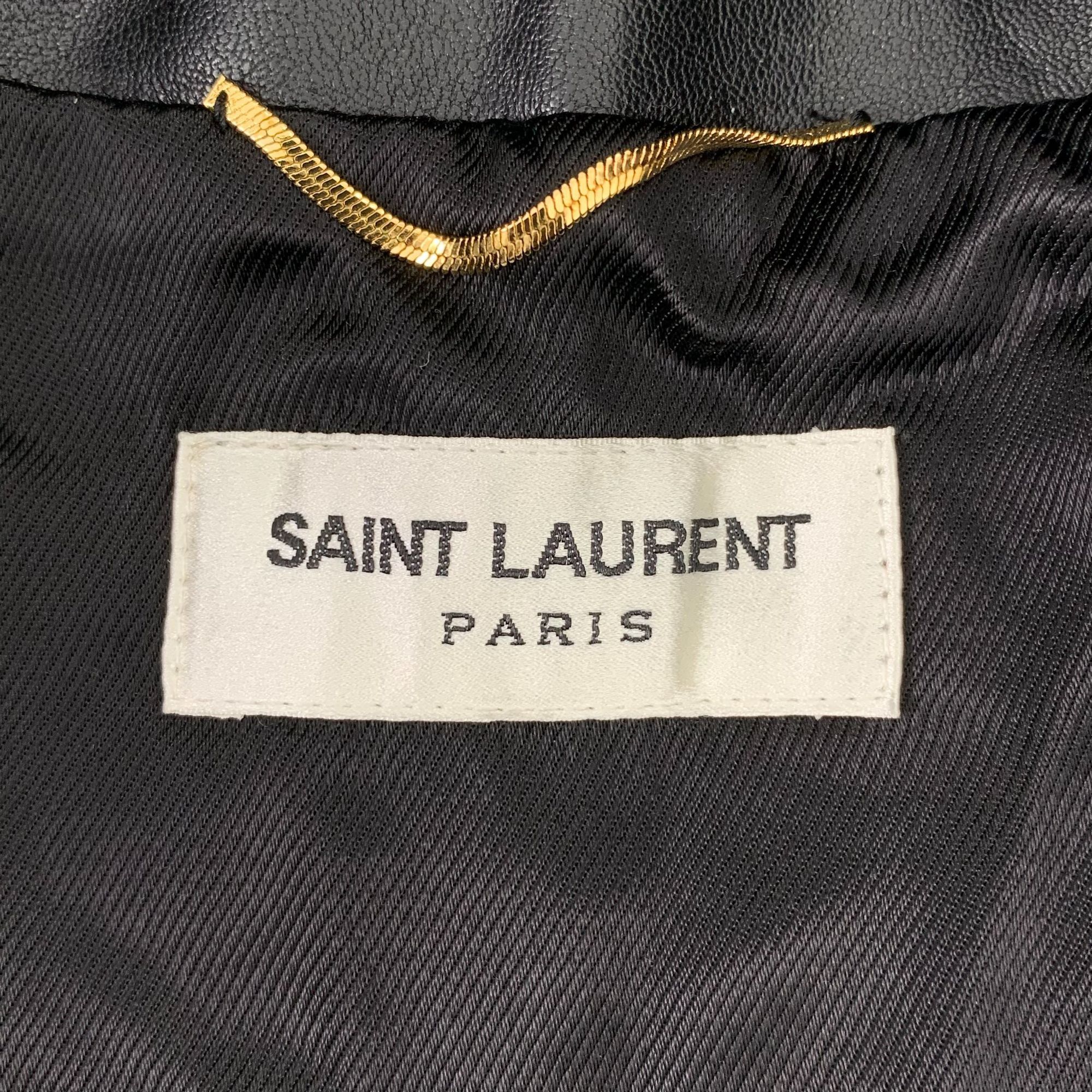 Saint Laurent Paris Saint Laurent Paris Black Shearling Wool Jacket F34 Size M / US 6-8 / IT 42-44 - 7 Thumbnail
