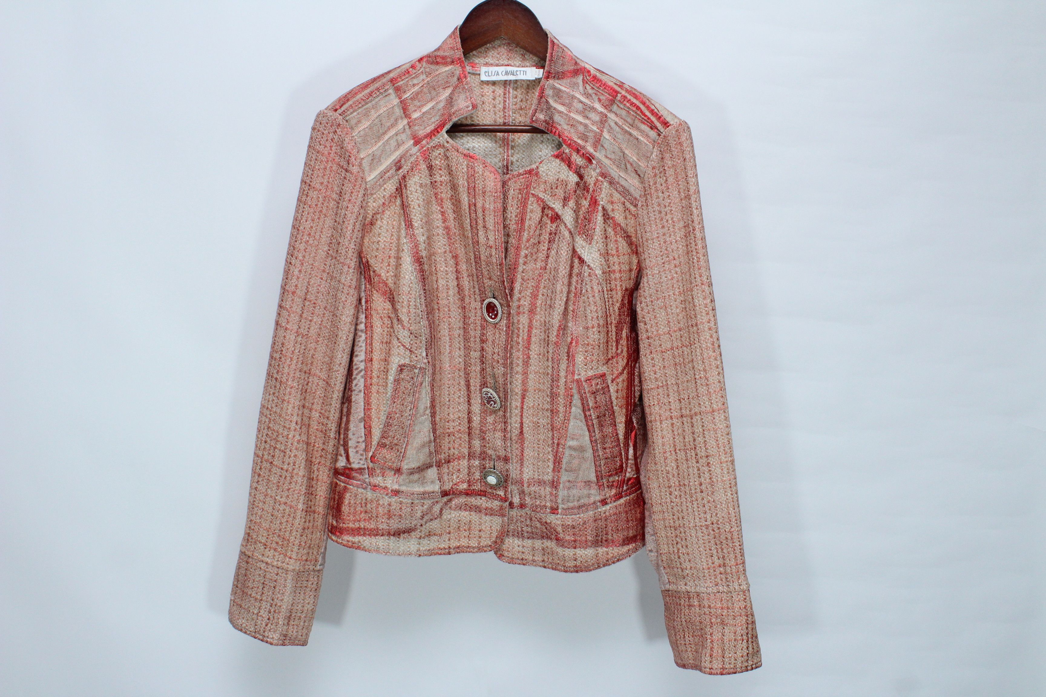 Elisa Cavaletti Elisa Cavaletti Archival Textured Boho Artisan Jacket Unique Size L / US 10 / IT 46 - 1 Thumbnail