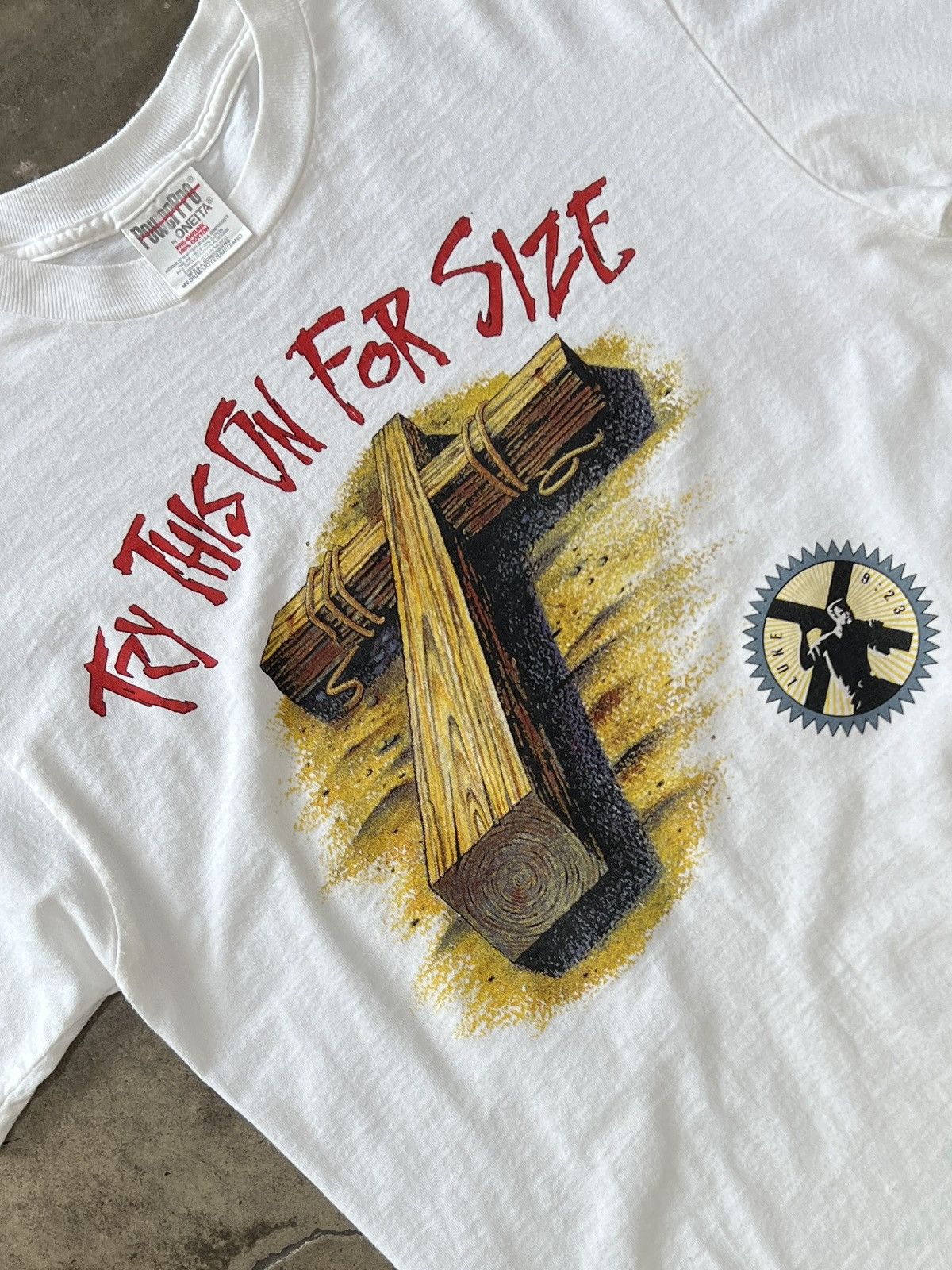 Vintage Vintage Jesus Cross Try This On For Size Religion Tee Medium Size US M / EU 48-50 / 2 - 1 Thumbnail