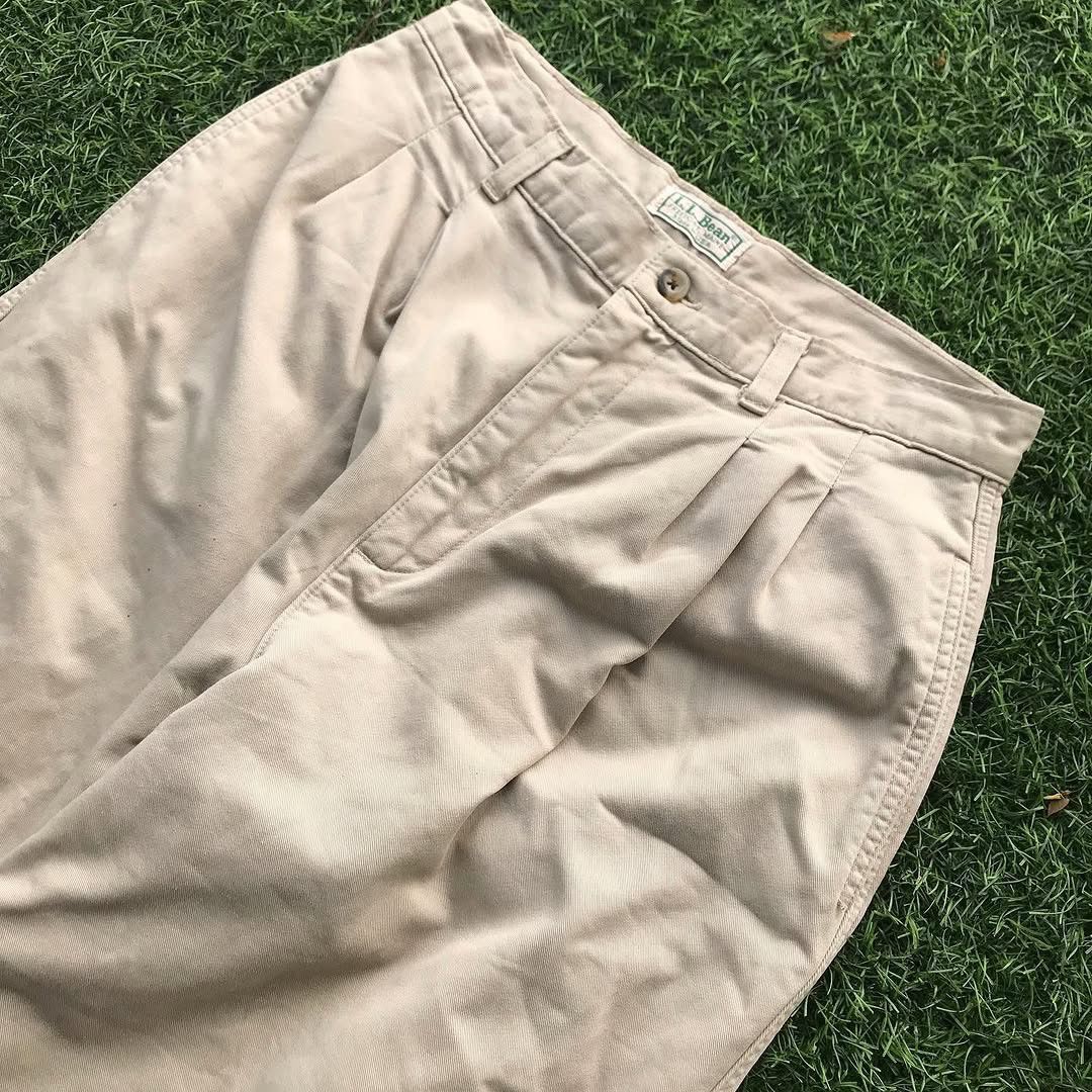 L.L. Bean × Vintage Vintage LL Bean 8 petite Chinos Khakis brown Trouser Pants Size US 32 / EU 48 - 2 Thumbnail