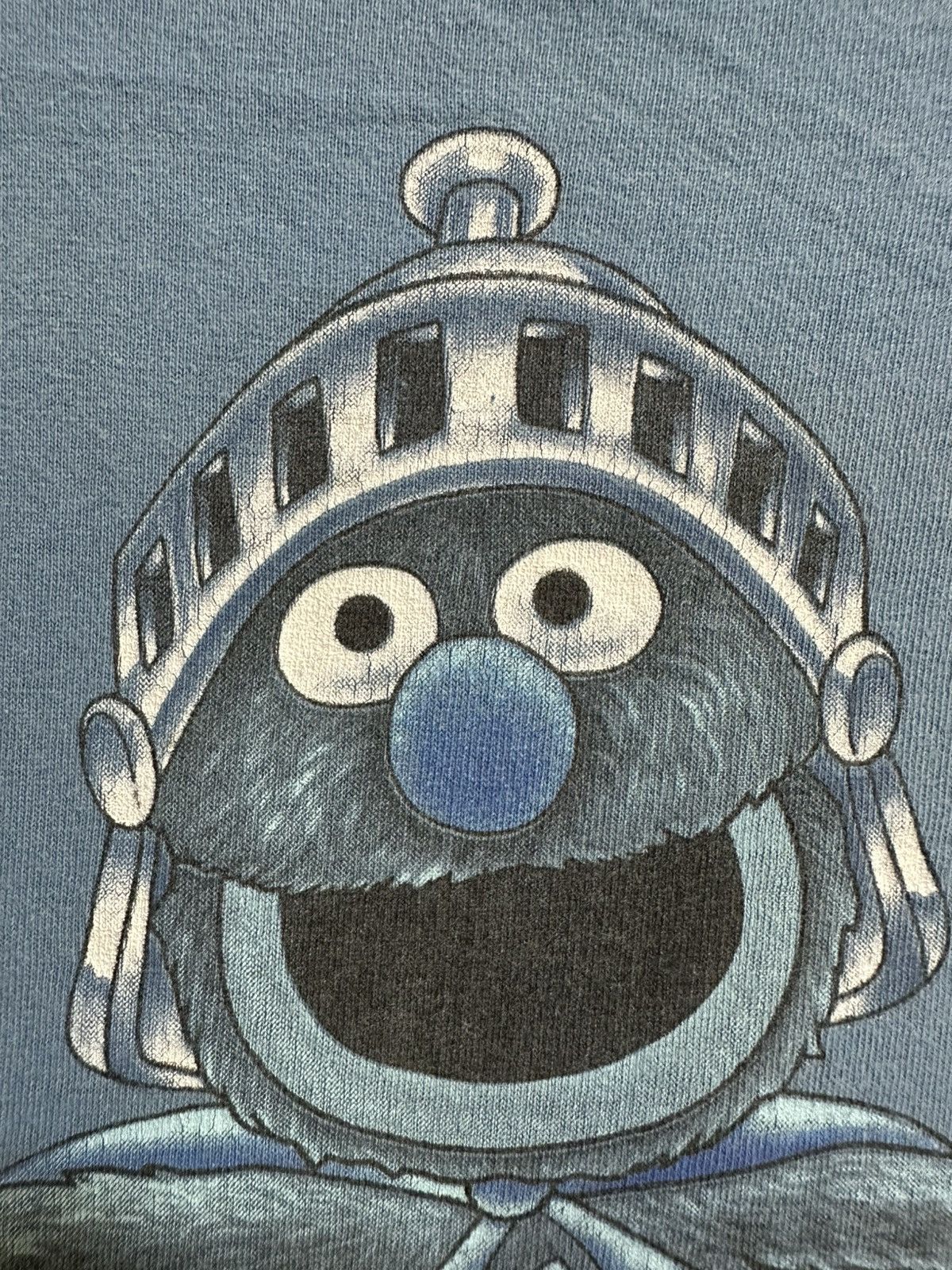 Cartoon Network Vintage 90s Sesame Street Super Grover Faded Tee Size US XL / EU 56 / 4 - 7 Thumbnail