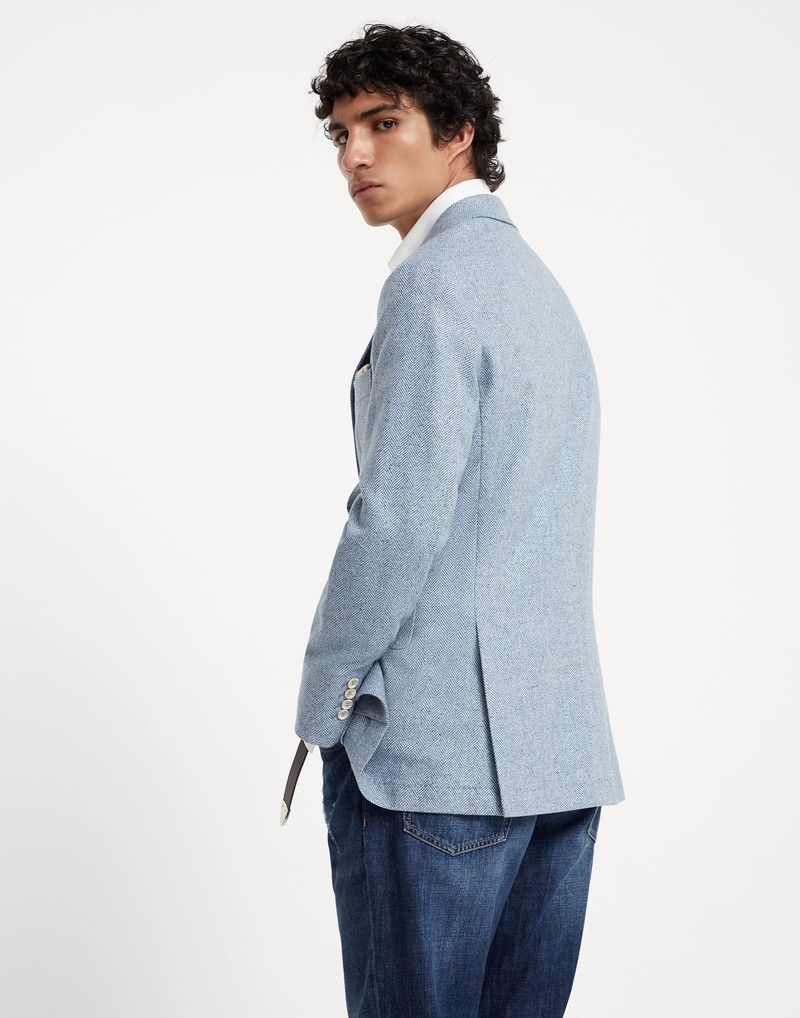 Brunello Cucinelli o1w1db10226 Suit Type Jacket in Light Blue Size US XL / EU 56 / 4 - 4 Thumbnail