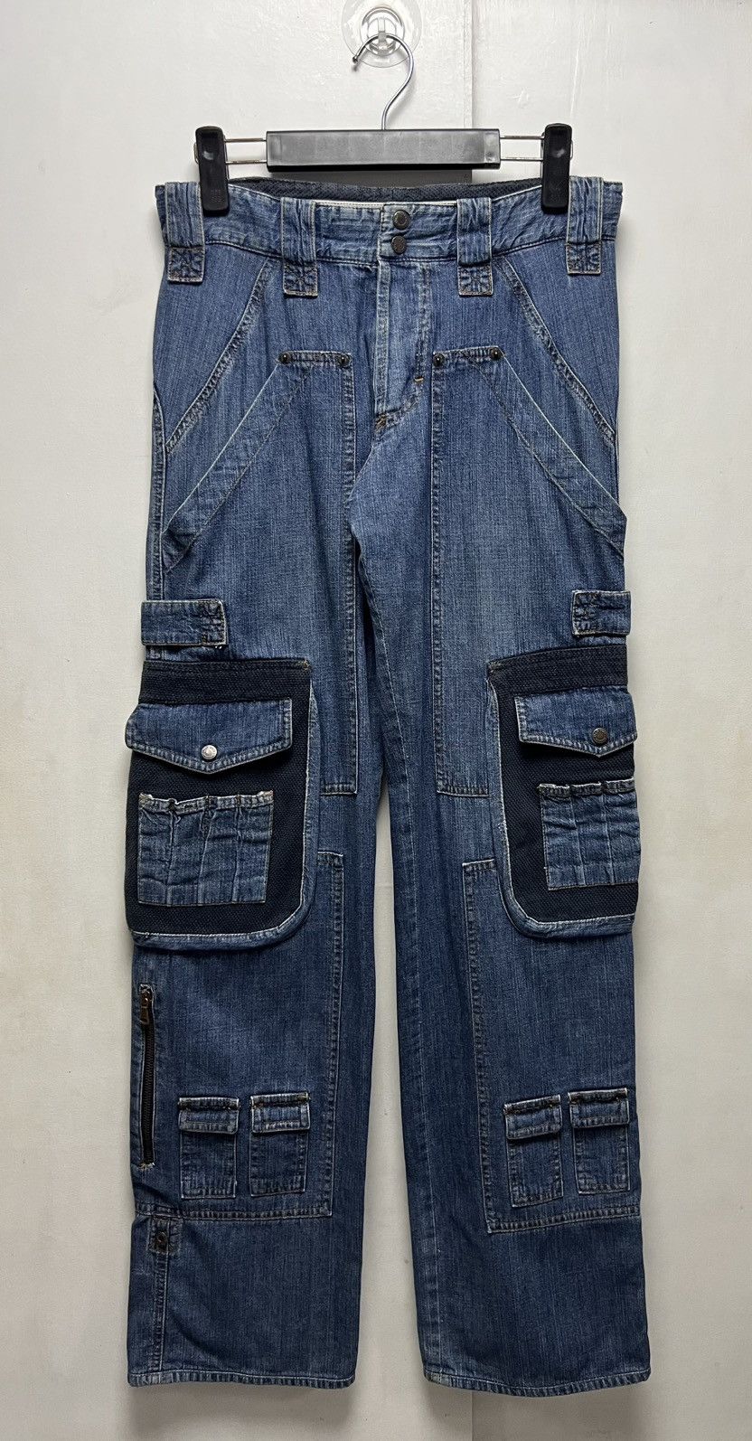 Dolce & Gabbana Dolce & Gabbana - AW03 Denim Parachute Carpenter Cargo Pants Size US 30 / EU 46 - 18 Thumbnail